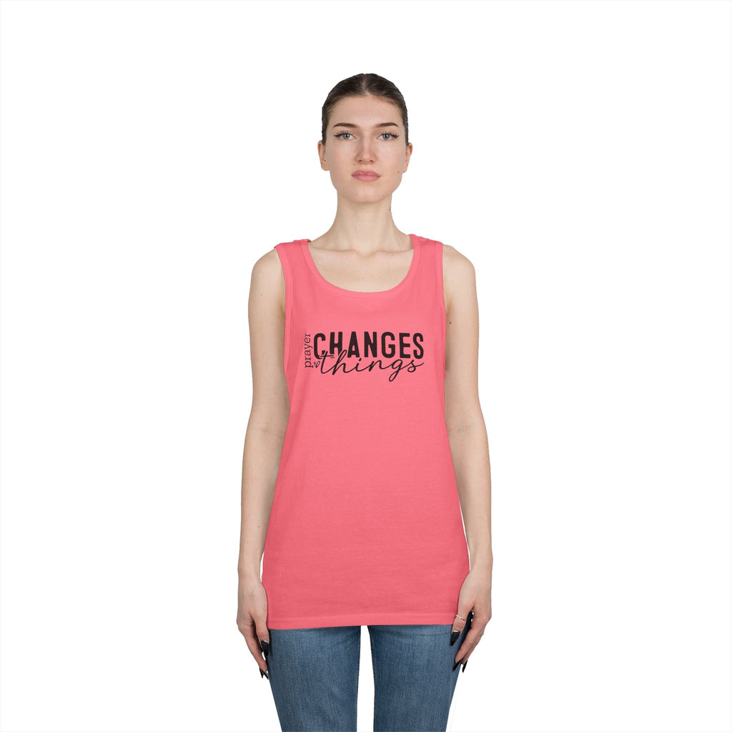 Faith Based Women's Tank Top - Pray Changes Things | Tank Top by atgodanddesigns