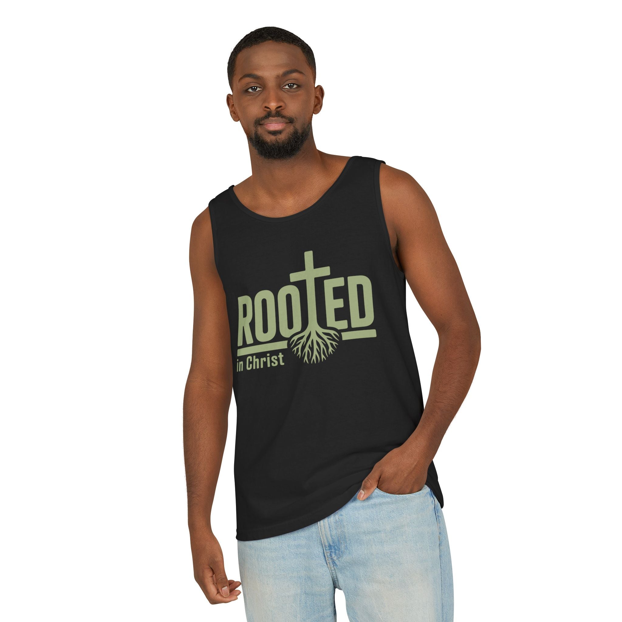 Faith Based Women's Tank Top - "Rooted in Christ" | Tank Top by atgodanddesigns