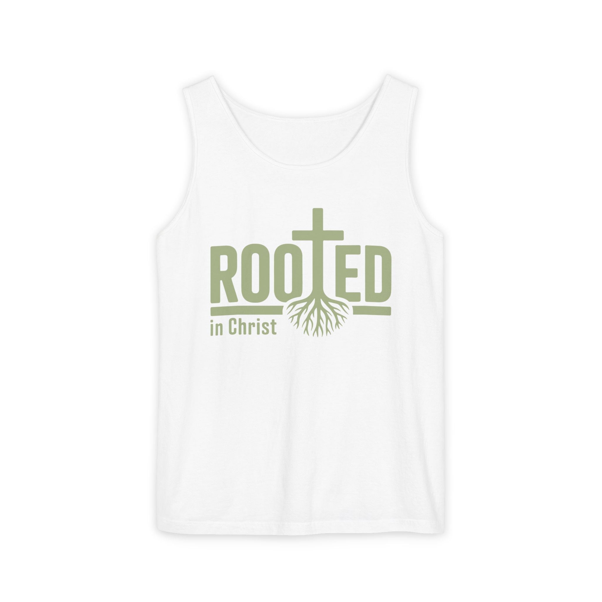 Faith Based Women's Tank Top - "Rooted in Christ" | Tank Top by atgodanddesigns