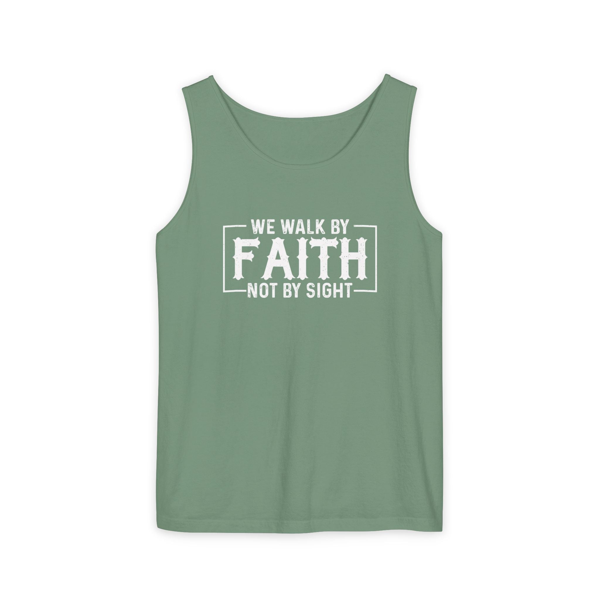 Faith Based Women's Tank Top - We Walk By FAITH Not By Sight | Tank Top by atgodanddesigns