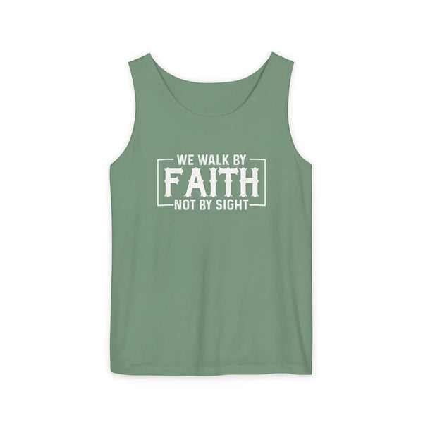 Faith Based Women's Tank Top - We Walk By FAITH Not By Sight | Tank Top by atgodanddesigns