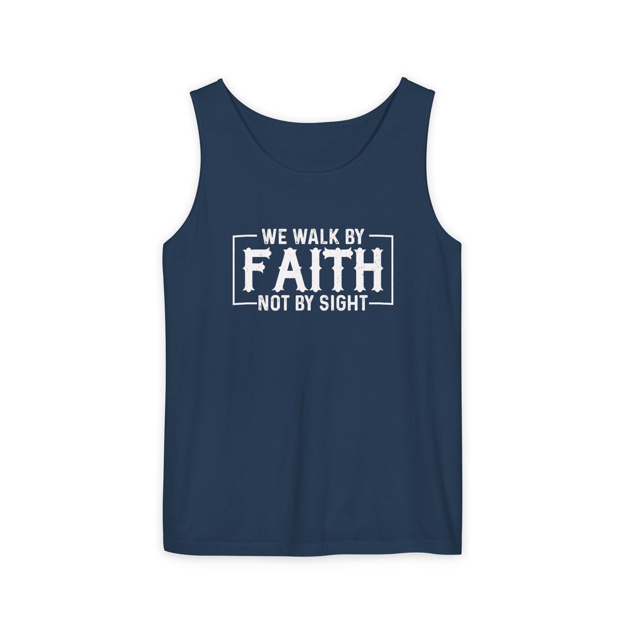 Faith Based Women's Tank Top - We Walk By FAITH Not By Sight | Tank Top by atgodanddesigns