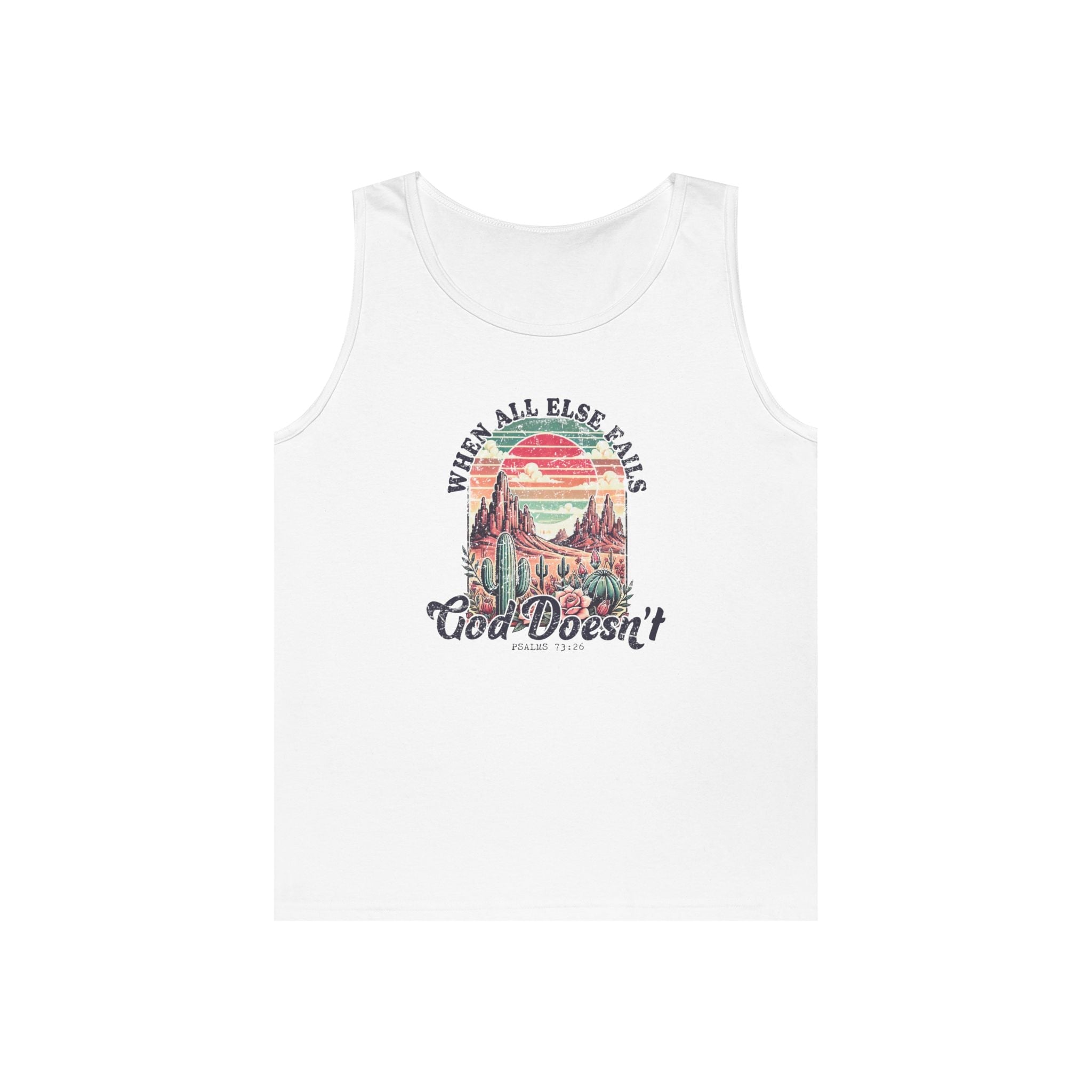 Faith Based Women's Tank Top - When All Else Fails God Doesn't | Tank Top by atgodanddesigns