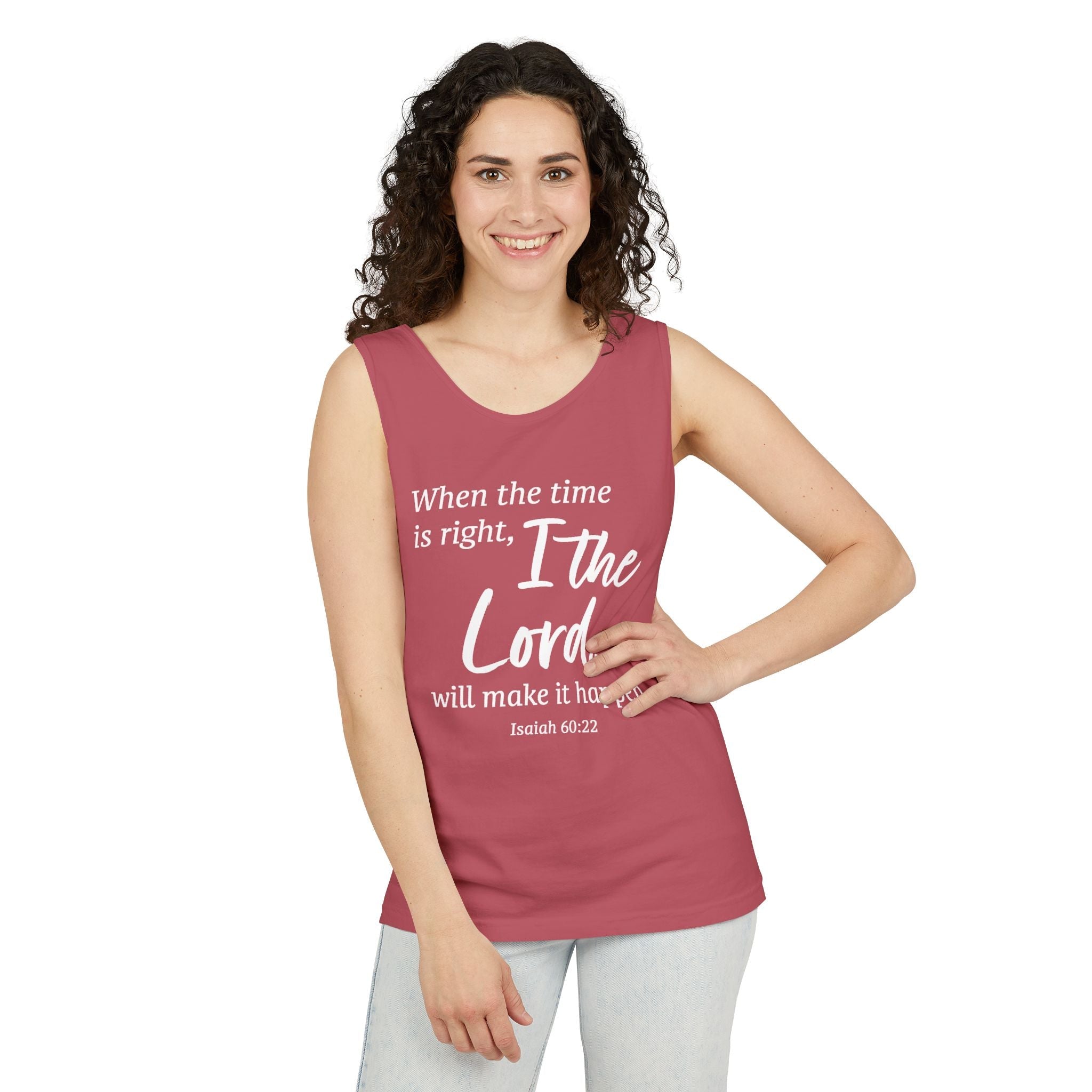 Faith Based Women's Tank Top - When The Time Is Right | Tank Top by atgodanddesigns