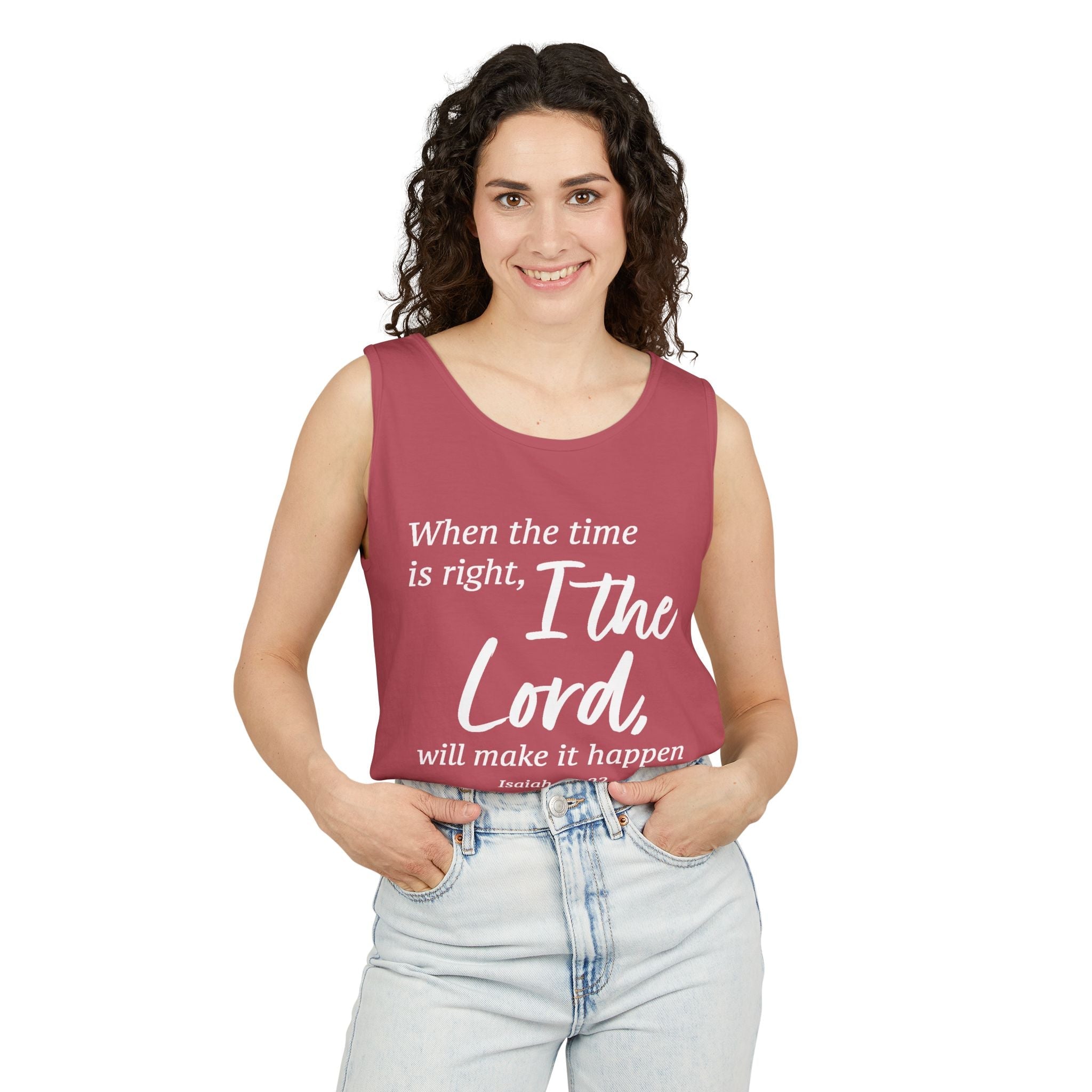 Faith Based Women's Tank Top - When The Time Is Right | Tank Top by atgodanddesigns