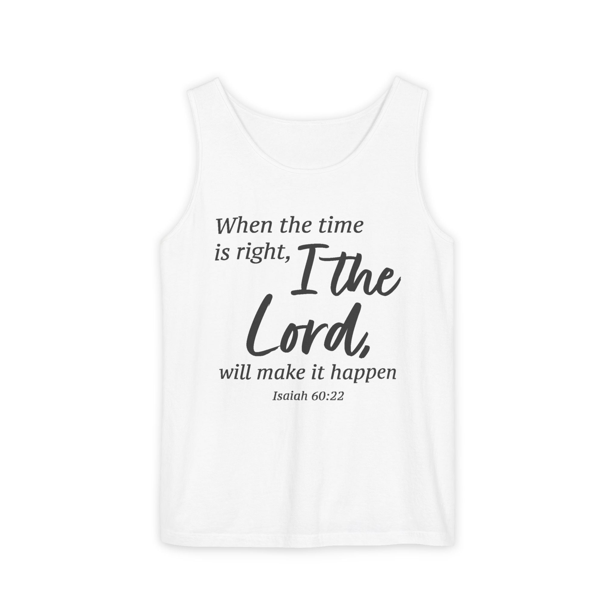 Faith Based Women's Tank Top - When The Time Is Right | Tank Top by atgodanddesigns