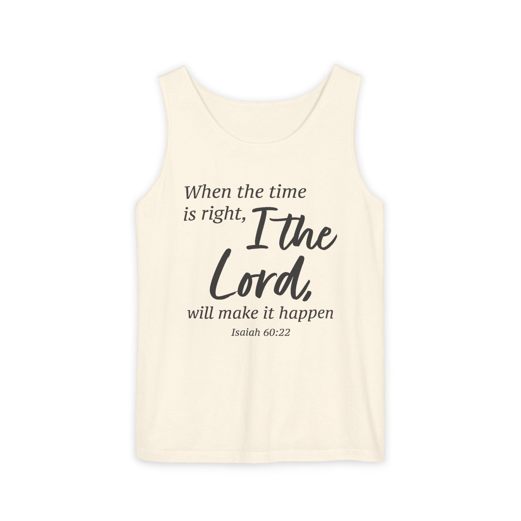 Faith Based Women's Tank Top - When The Time Is Right | Tank Top by atgodanddesigns