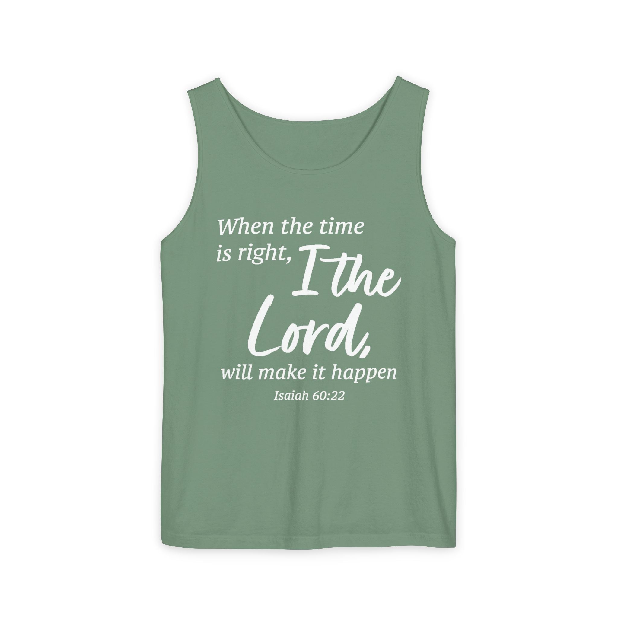 Faith Based Women's Tank Top - When The Time Is Right | Tank Top by atgodanddesigns