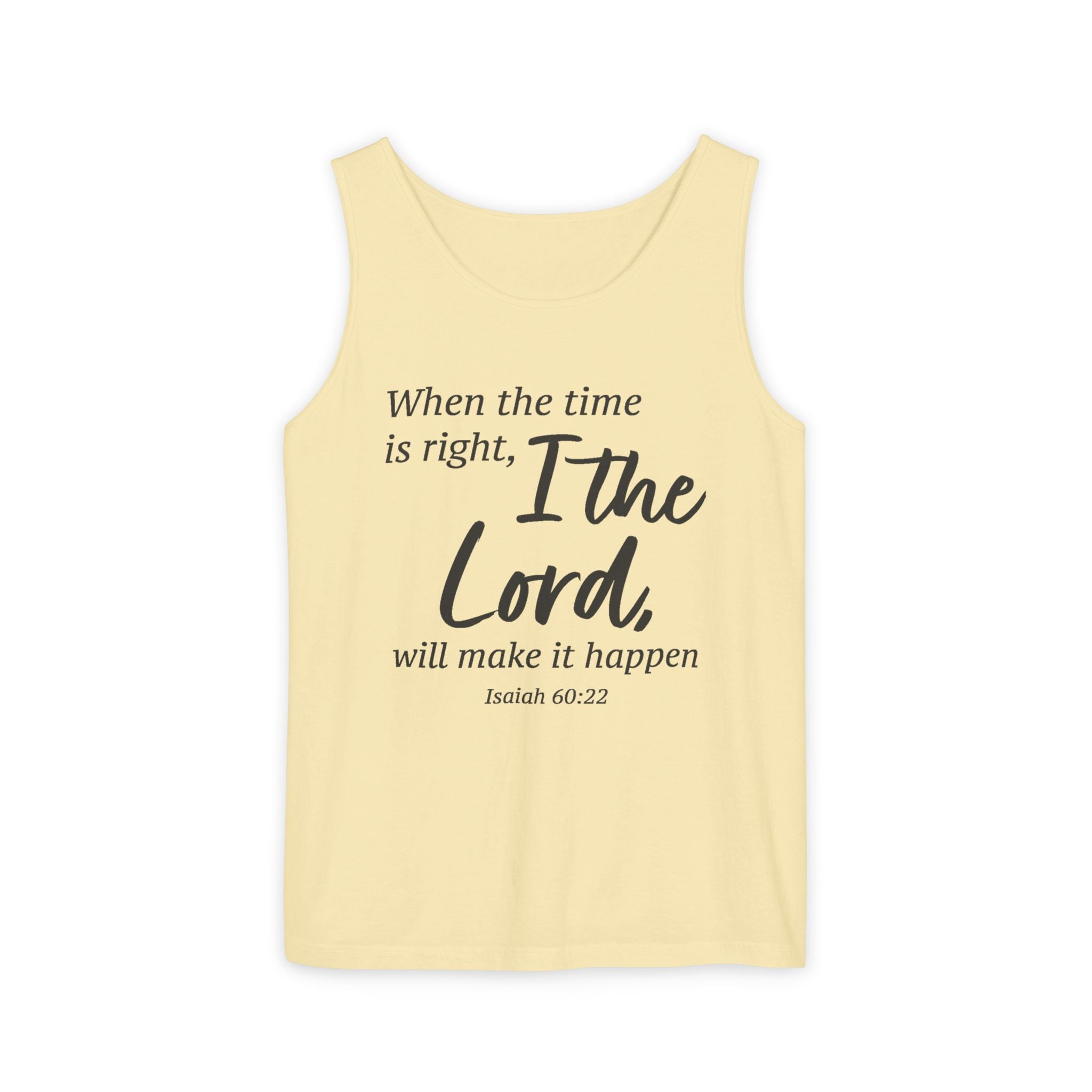 Faith Based Women's Tank Top - When The Time Is Right | Tank Top by atgodanddesigns