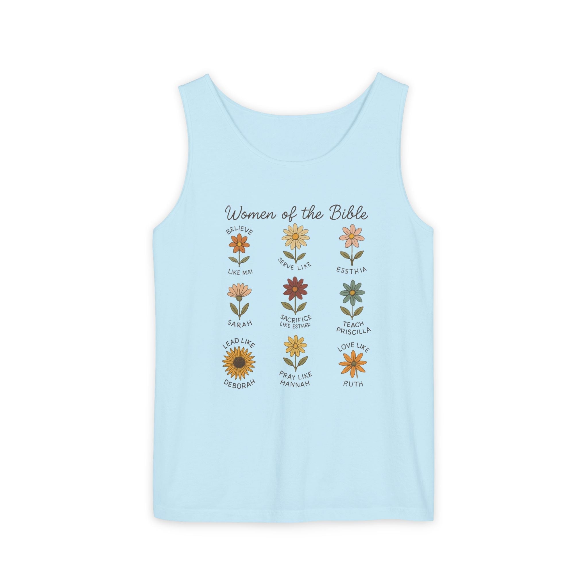 Faith Based Women's Tank Top - Women Of The Bible Floral | Tank Top by atgodanddesigns