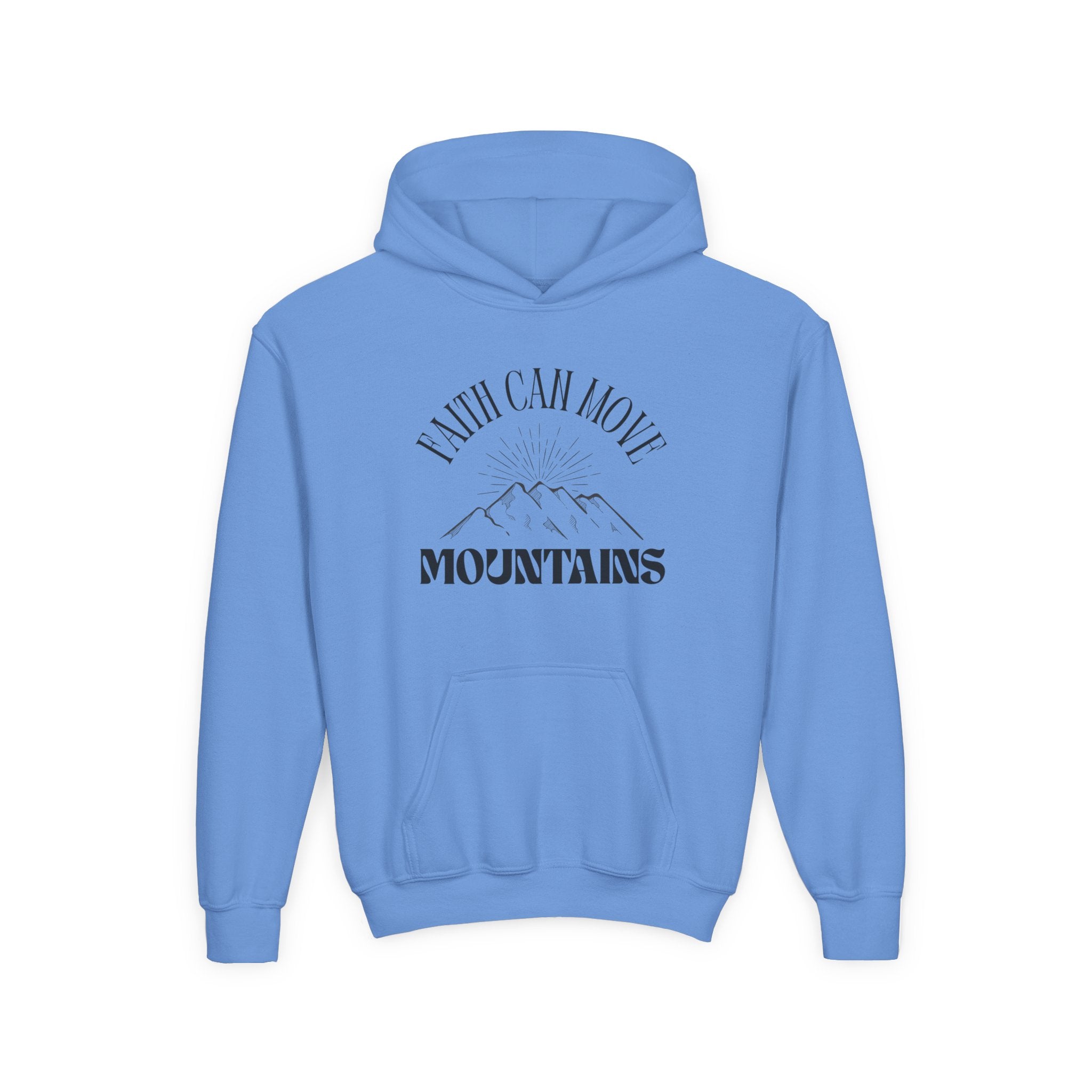 Faith Based Youth Hoodie - Faith Can Move Mountains | Kids clothes by atgodanddesigns