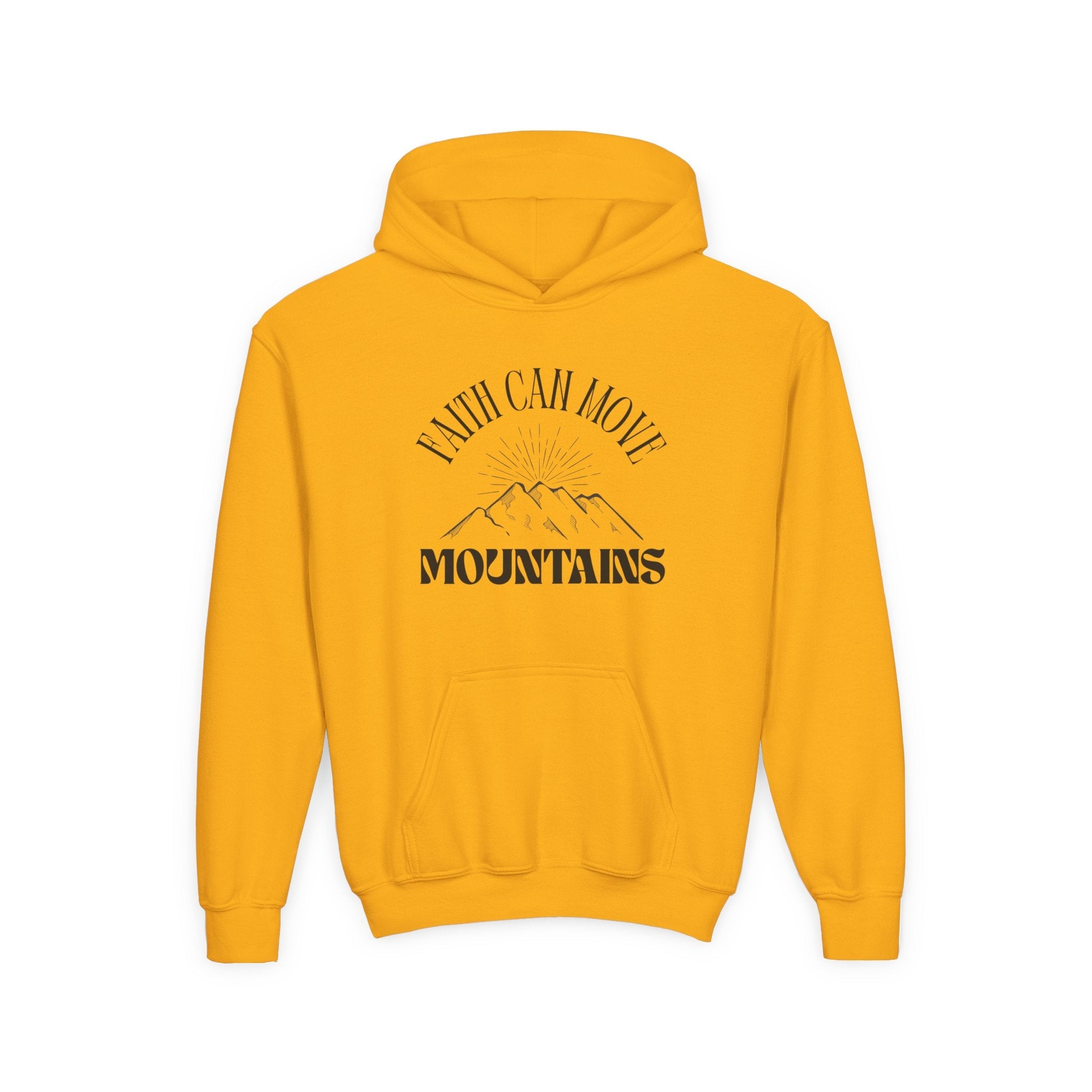 Faith Based Youth Hoodie - Faith Can Move Mountains | Kids clothes by atgodanddesigns