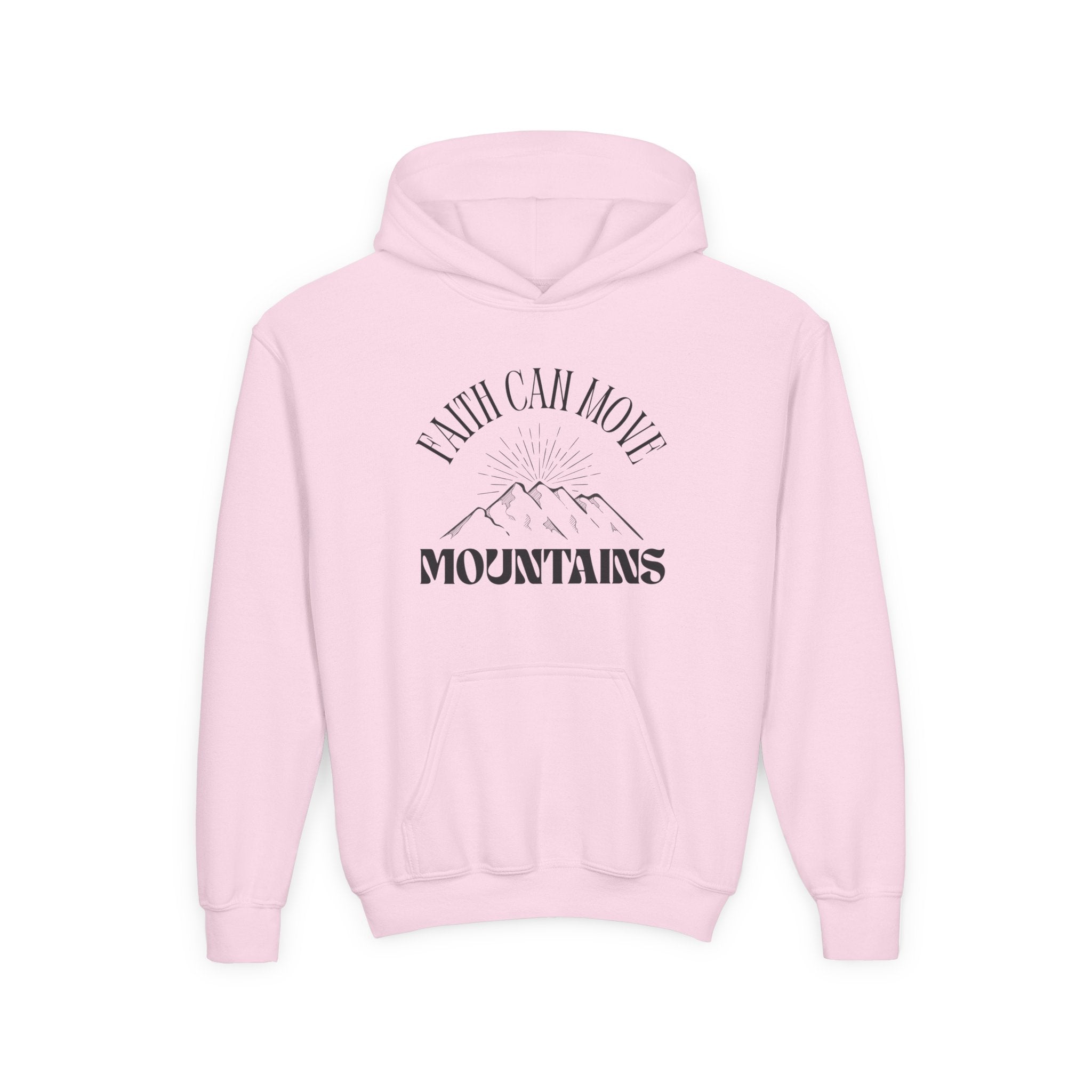 Faith Based Youth Hoodie - Faith Can Move Mountains | Kids clothes by atgodanddesigns