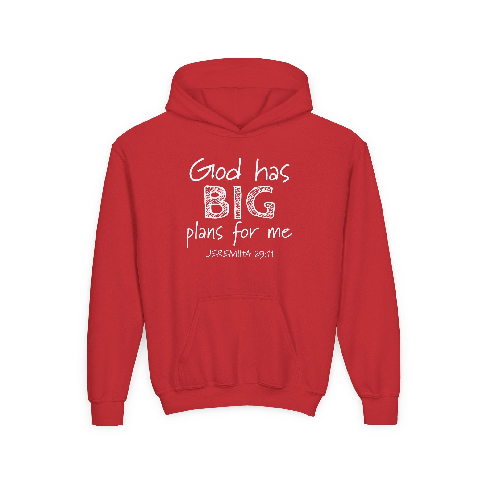Faith Based Youth Hoodie - God Has Big Plans For Me | Kids clothes by atgodanddesigns