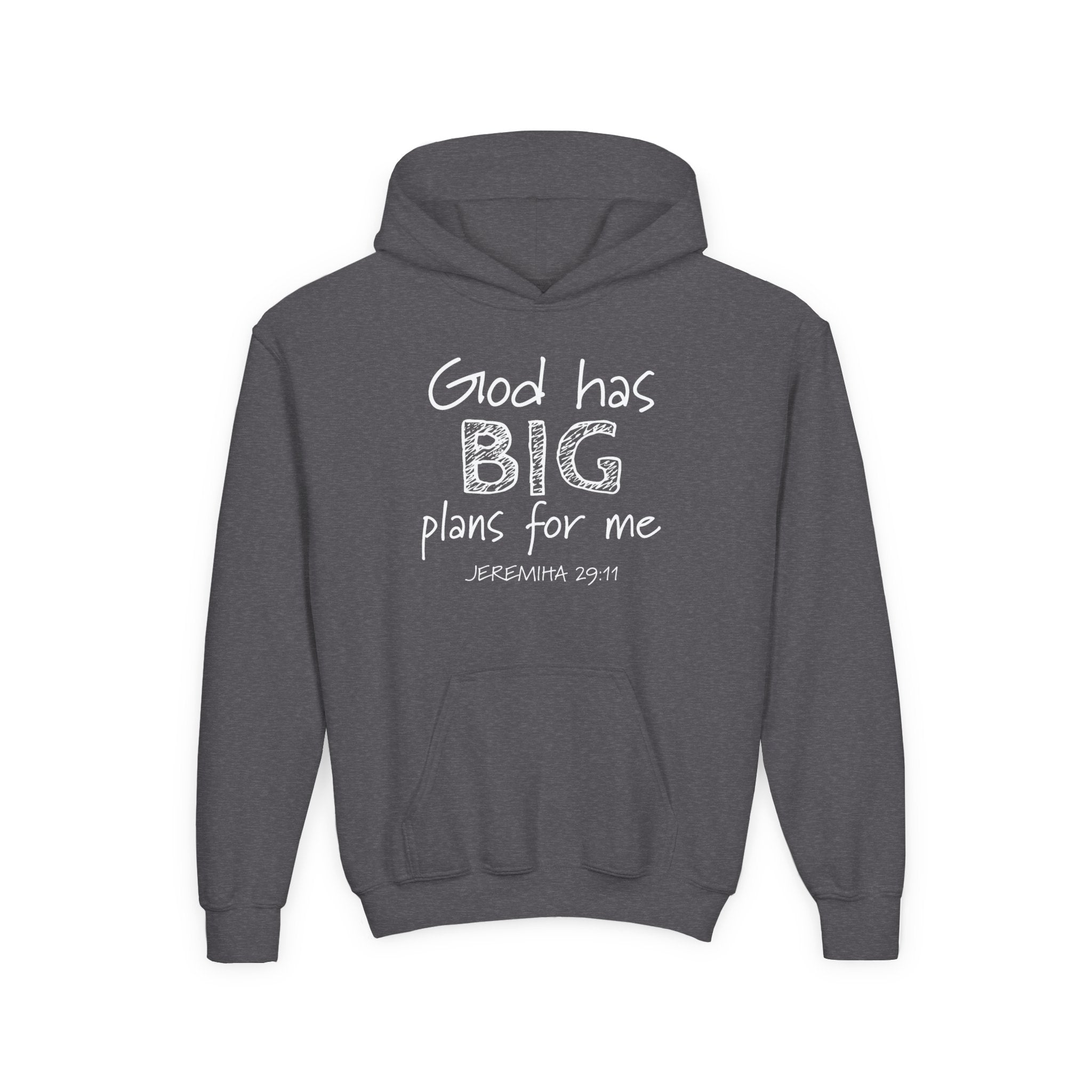 Faith Based Youth Hoodie - God Has Big Plans For Me | Kids clothes by atgodanddesigns