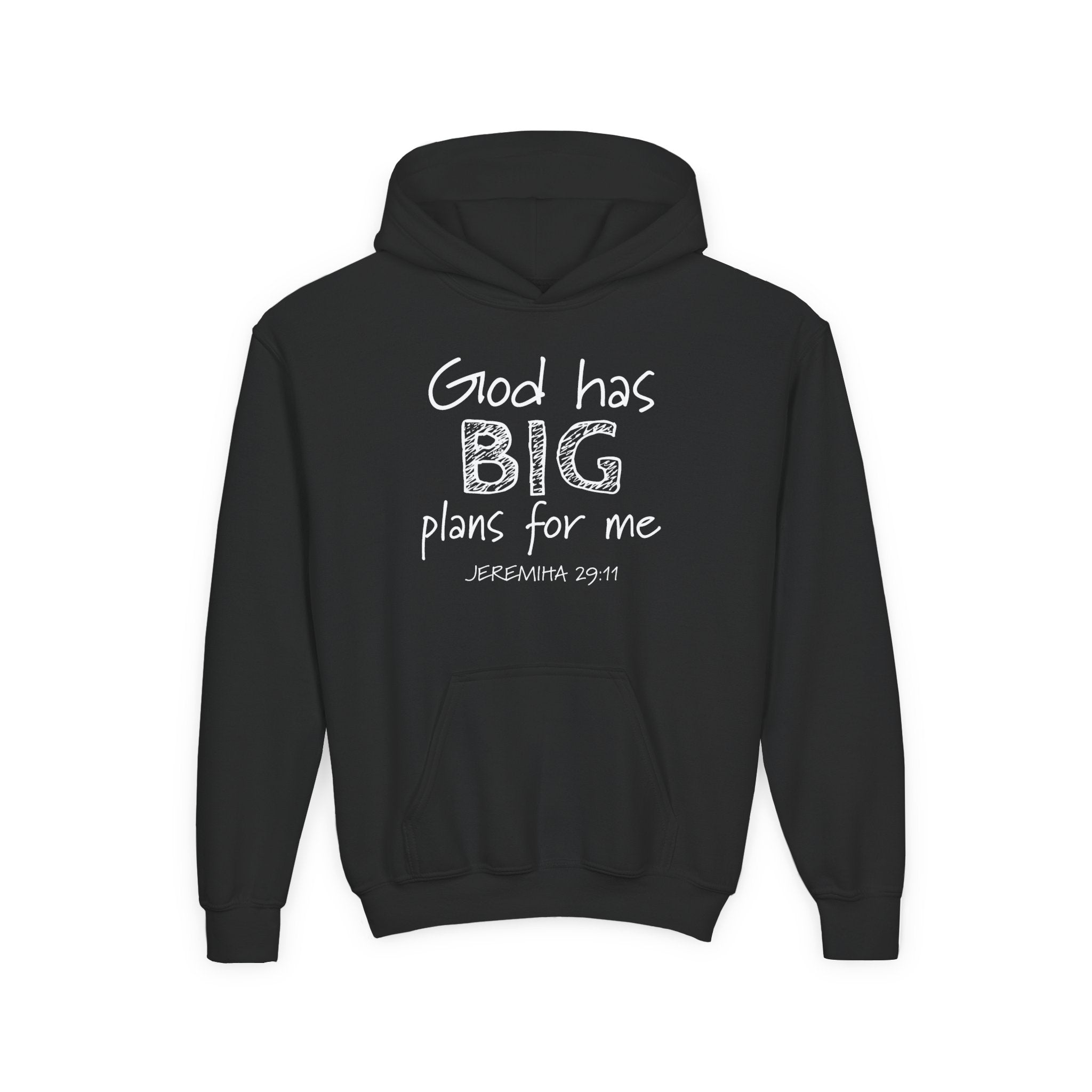 Faith Based Youth Hoodie - God Has Big Plans For Me | Kids clothes by atgodanddesigns