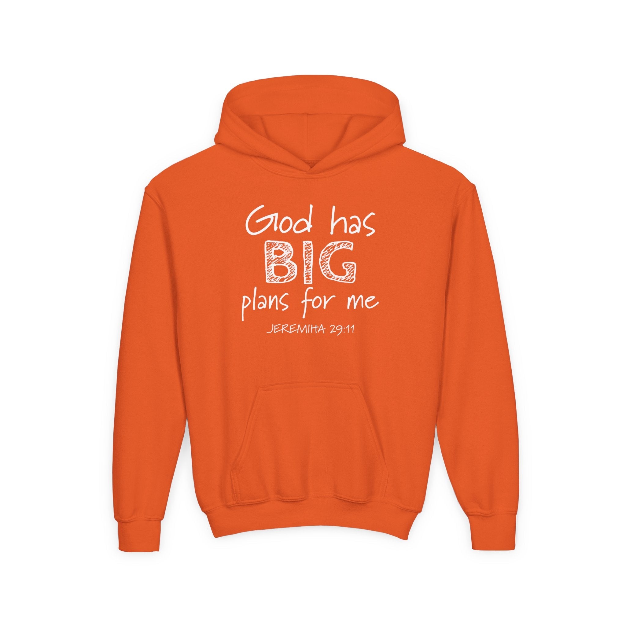 Faith Based Youth Hoodie - God Has Big Plans For Me | Kids clothes by atgodanddesigns