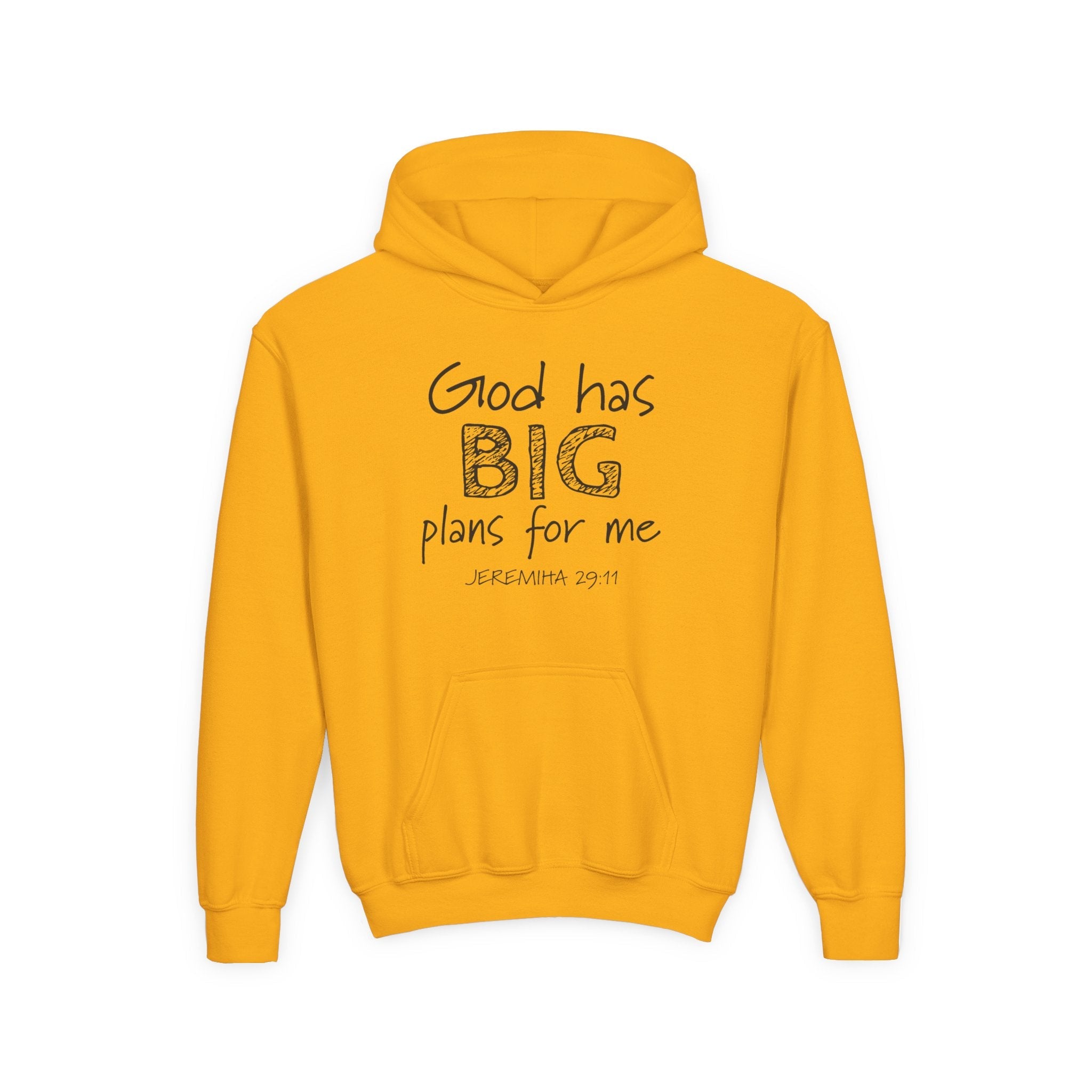 Faith Based Youth Hoodie - God Has Big Plans For Me | Kids clothes by atgodanddesigns