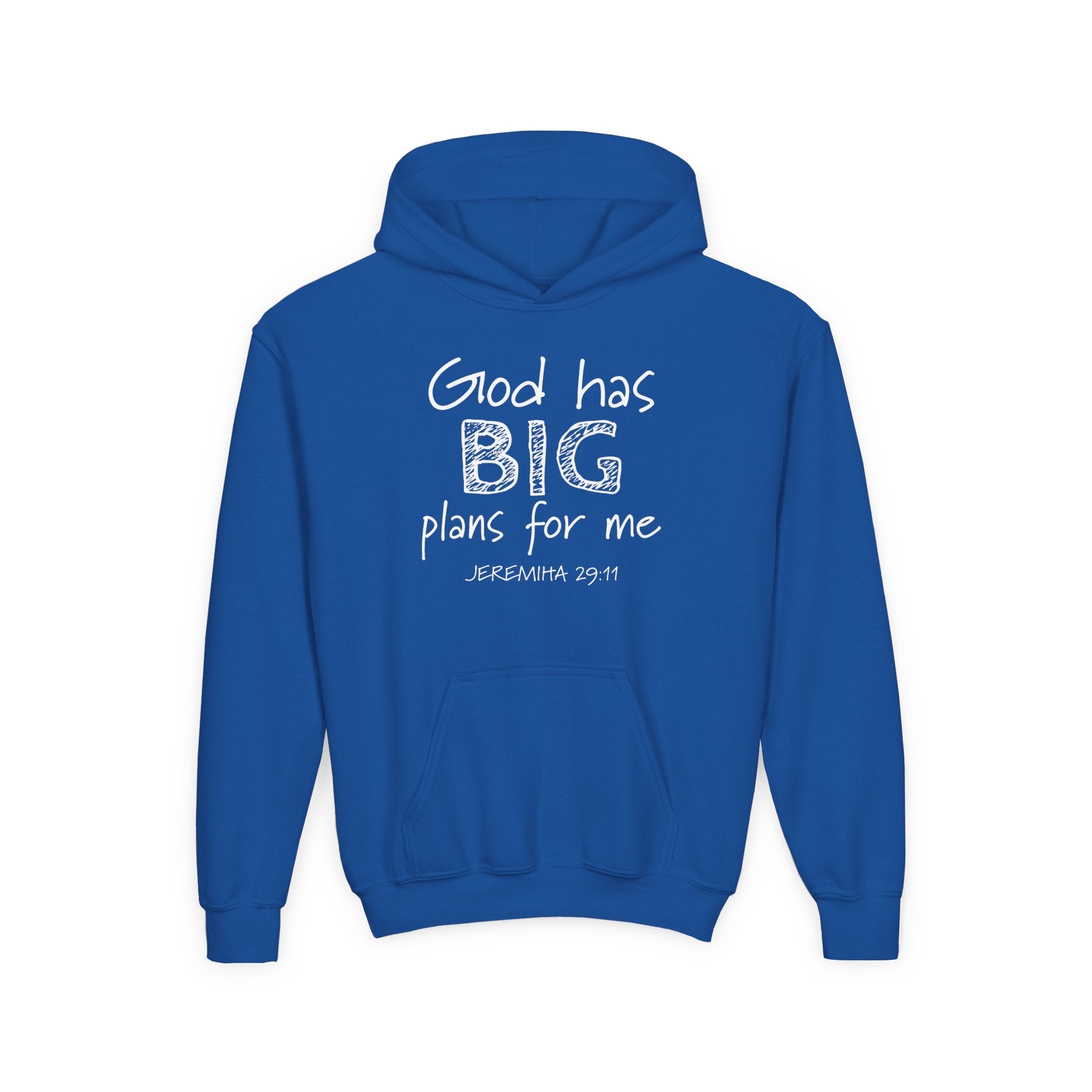 Faith Based Youth Hoodie - God Has Big Plans For Me | Kids clothes by atgodanddesigns