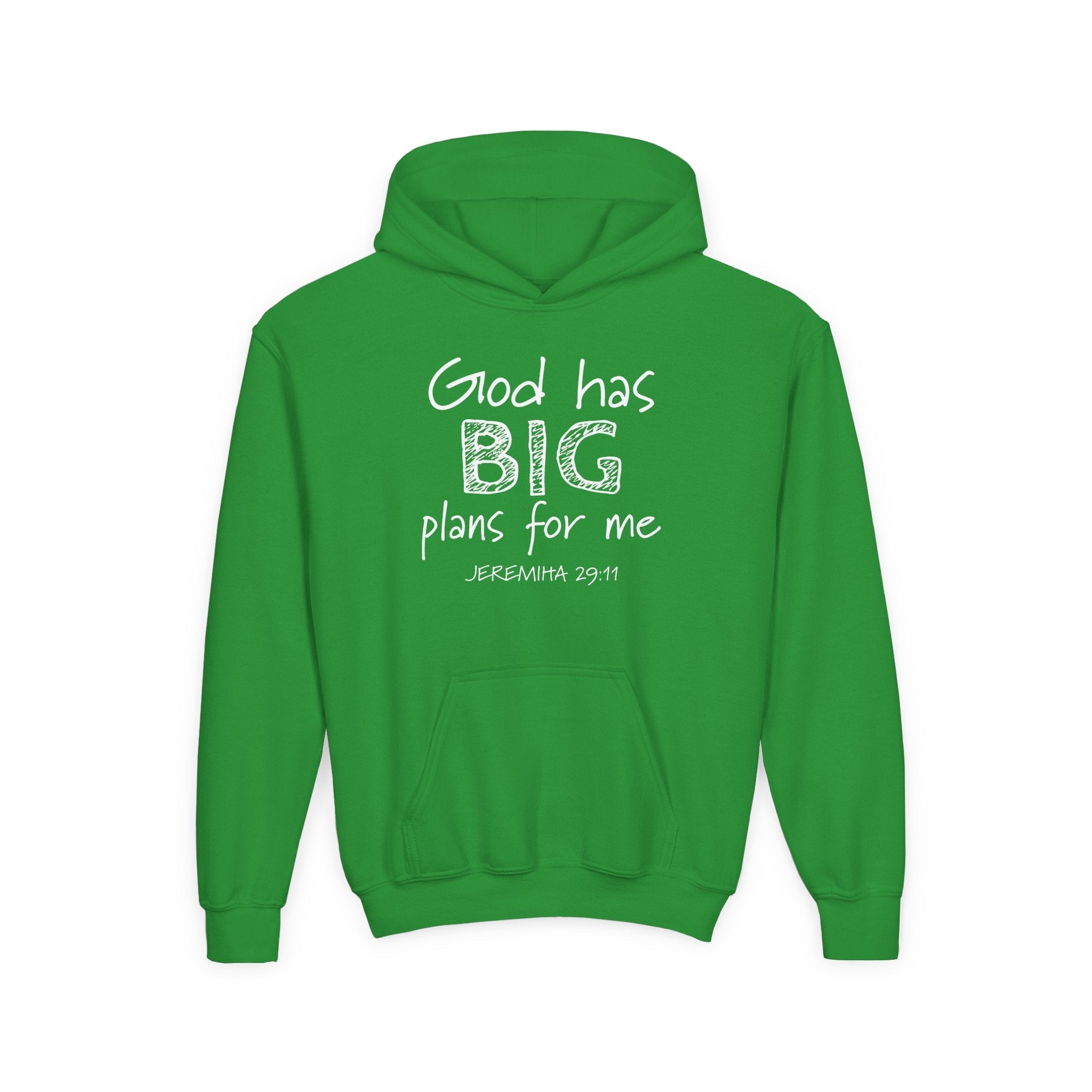 Faith Based Youth Hoodie - God Has Big Plans For Me | Kids clothes by atgodanddesigns