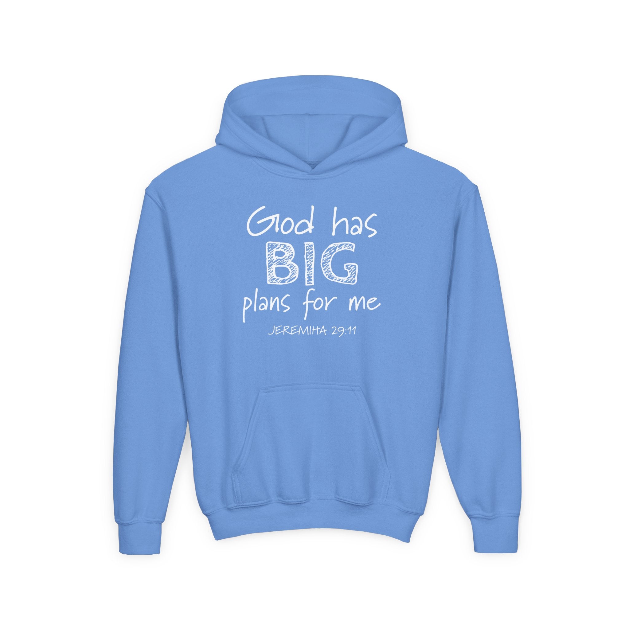 Faith Based Youth Hoodie - God Has Big Plans For Me | Kids clothes by atgodanddesigns