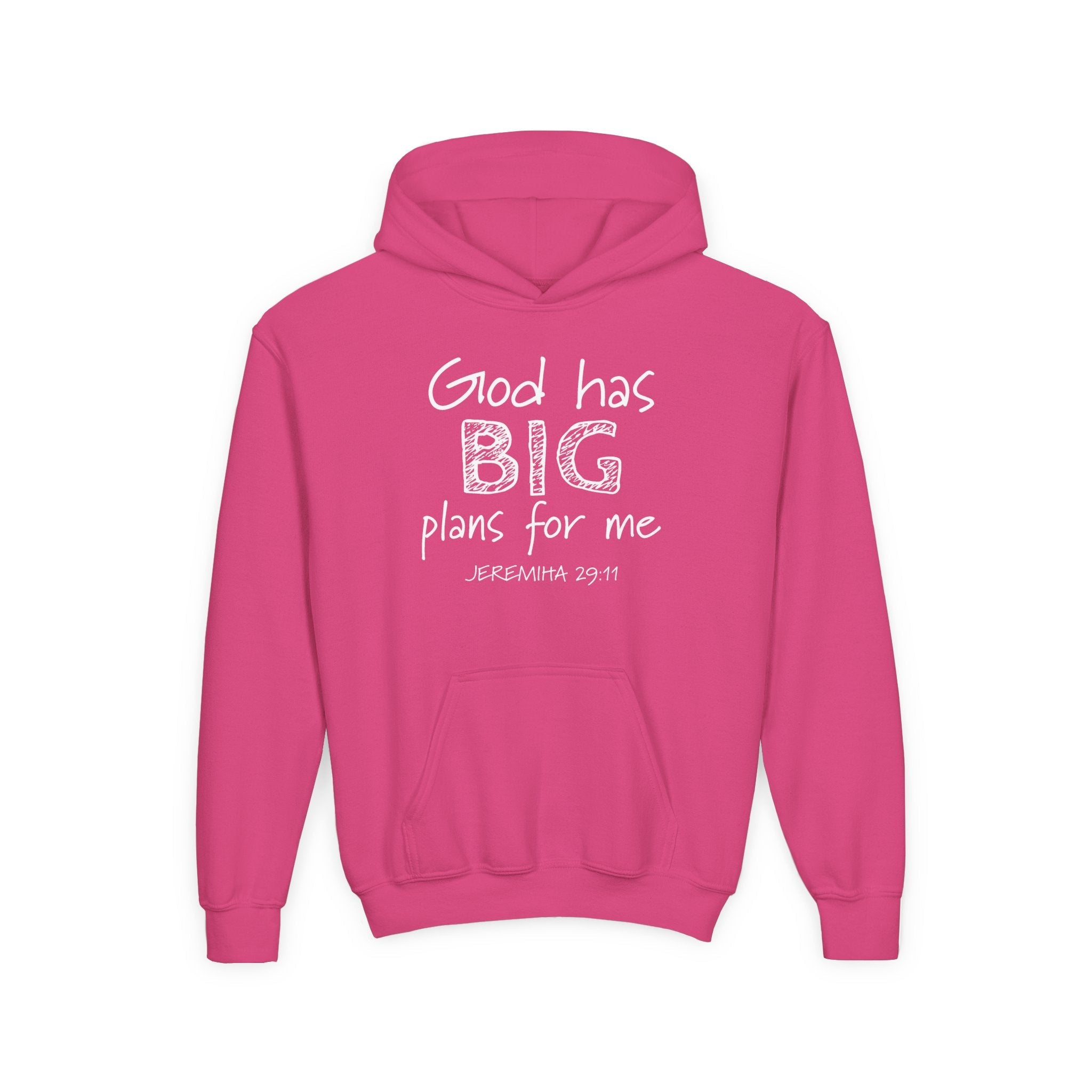 Faith Based Youth Hoodie - God Has Big Plans For Me | Kids clothes by atgodanddesigns