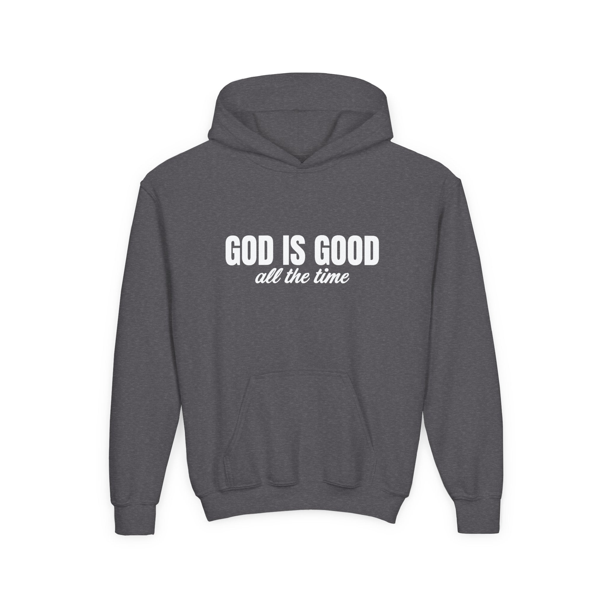 Faith Based Youth Hoodie - God Is Good All The Time | Kids clothes by atgodanddesigns