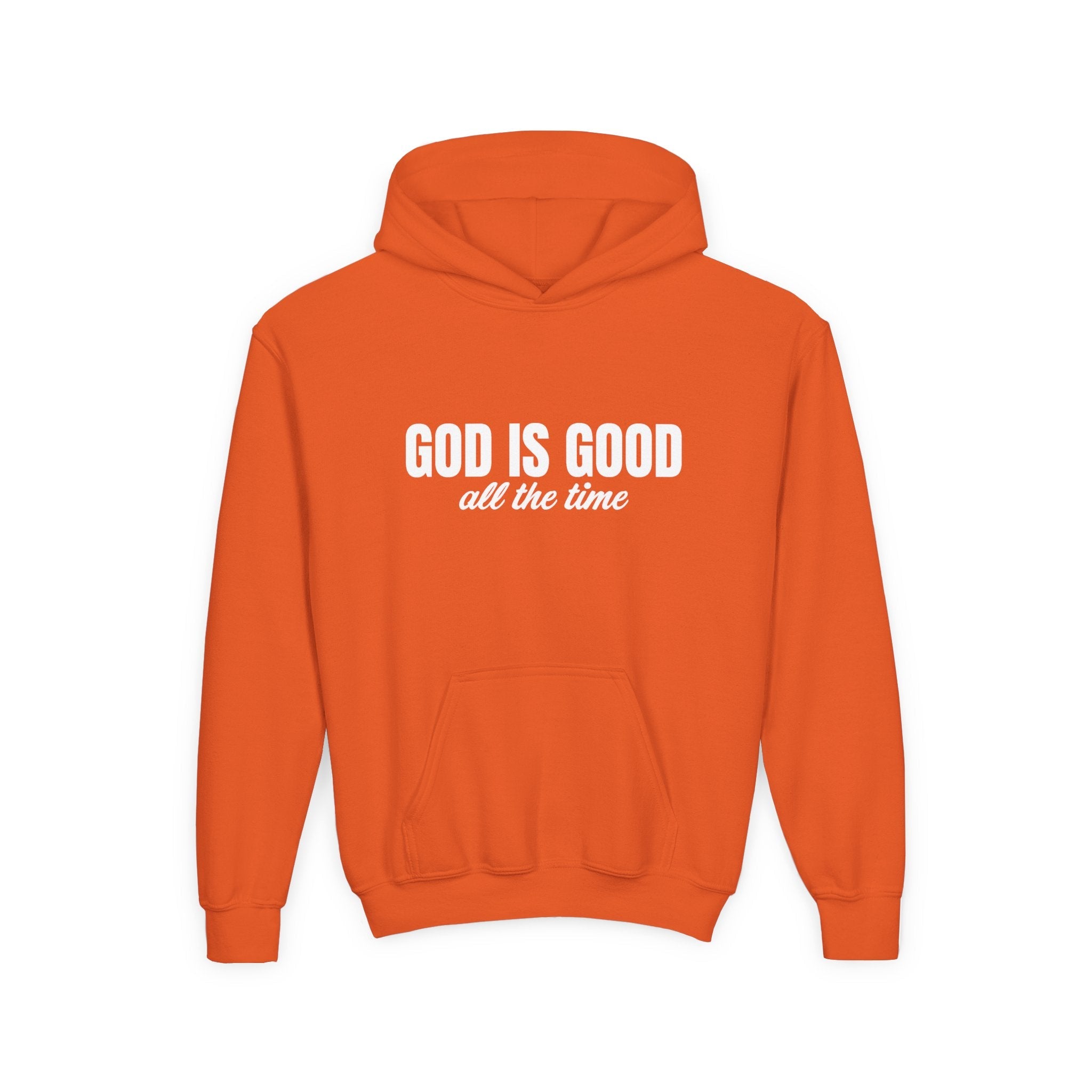 Faith Based Youth Hoodie - God Is Good All The Time | Kids clothes by atgodanddesigns