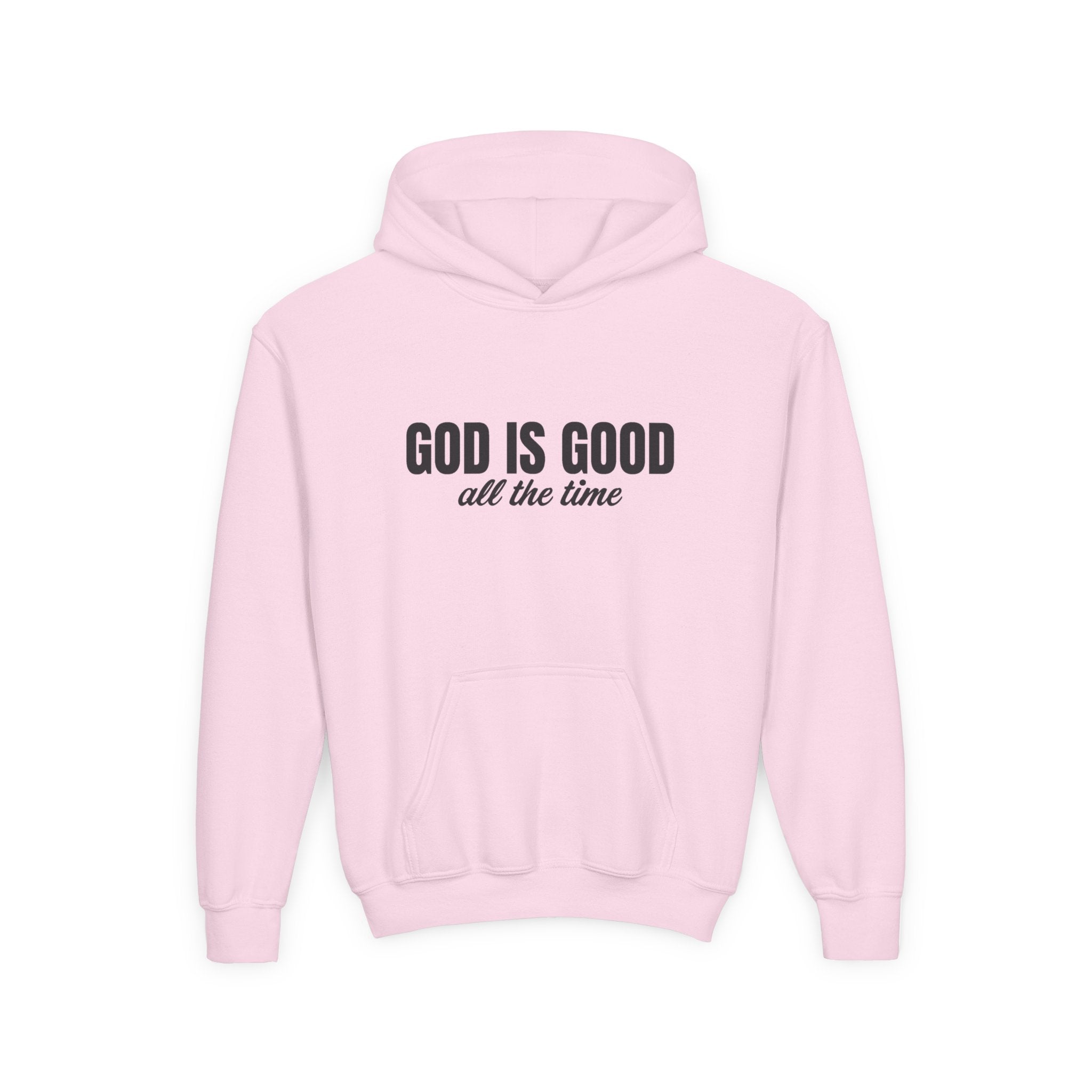 Faith Based Youth Hoodie - God Is Good All The Time | Kids clothes by atgodanddesigns