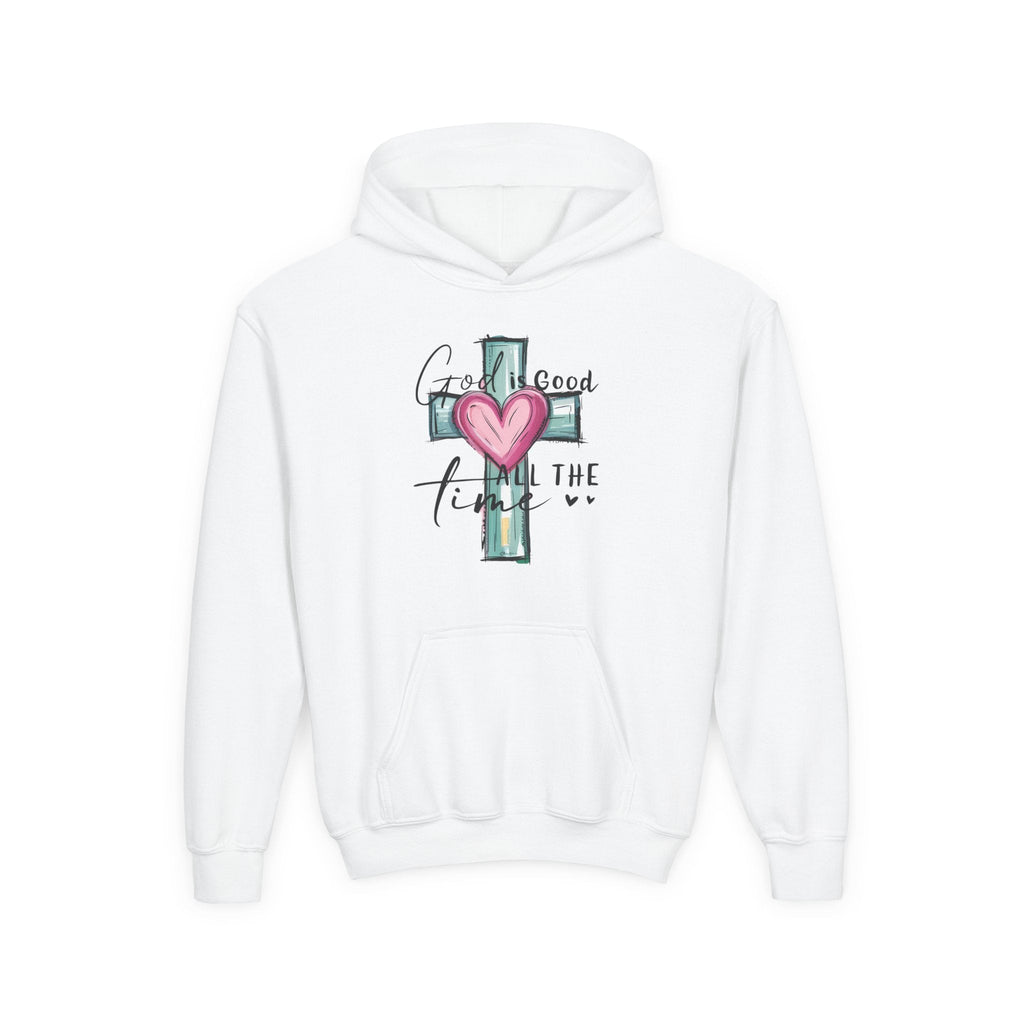 Faith Based Youth Hoodie - God Is Good All The Time | Kids clothes by atgodanddesigns