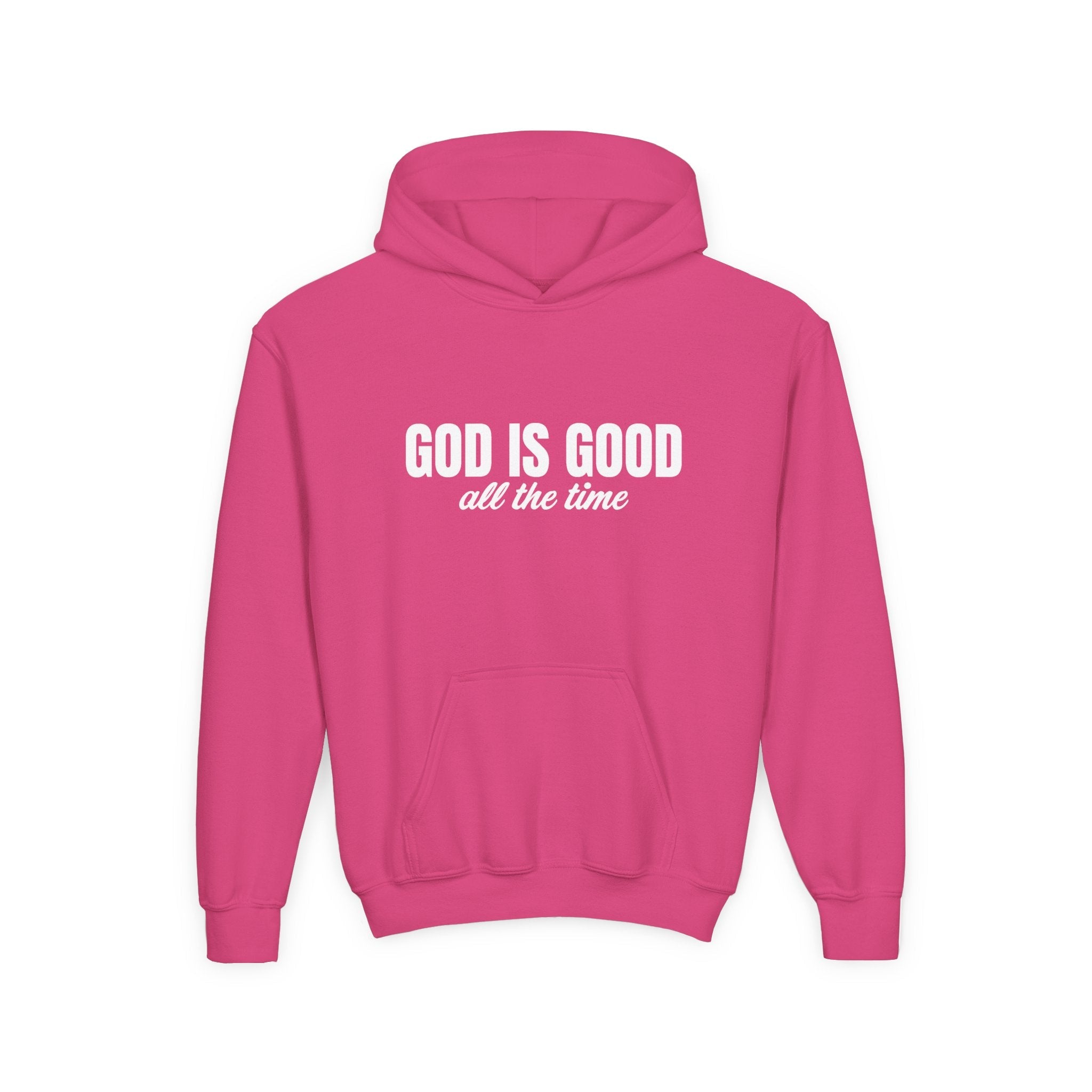 Faith Based Youth Hoodie - God Is Good All The Time | Kids clothes by atgodanddesigns
