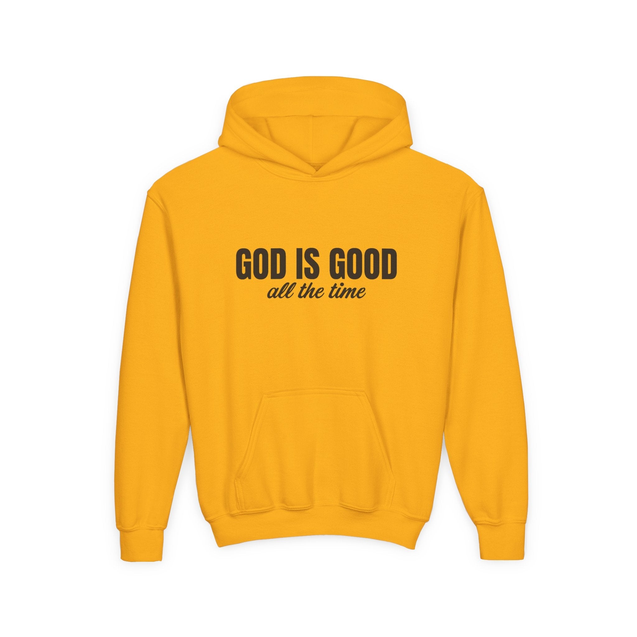 Faith Based Youth Hoodie - God Is Good All The Time | Kids clothes by atgodanddesigns
