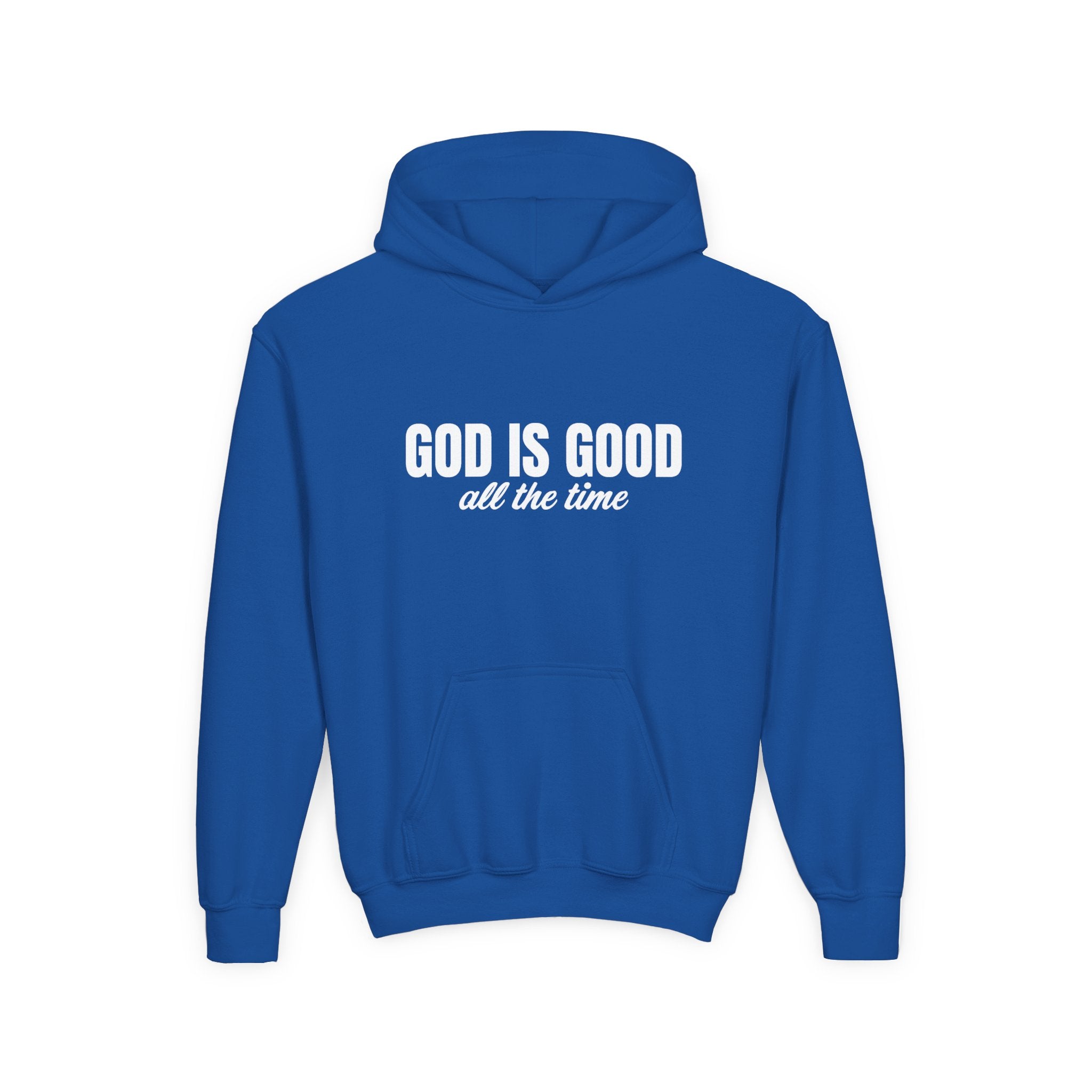 Faith Based Youth Hoodie - God Is Good All The Time | Kids clothes by atgodanddesigns