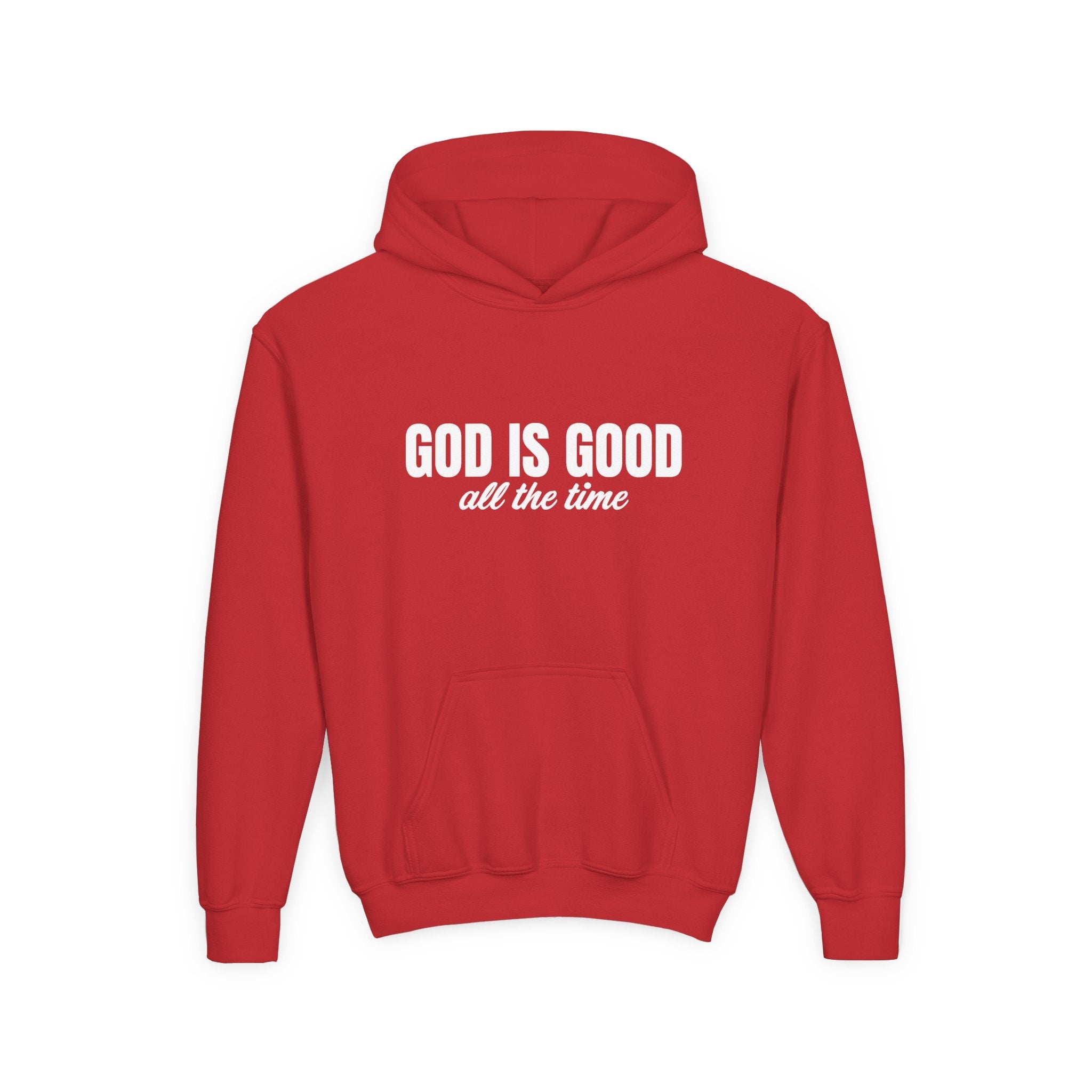 Faith Based Youth Hoodie - God Is Good All The Time | Kids clothes by atgodanddesigns