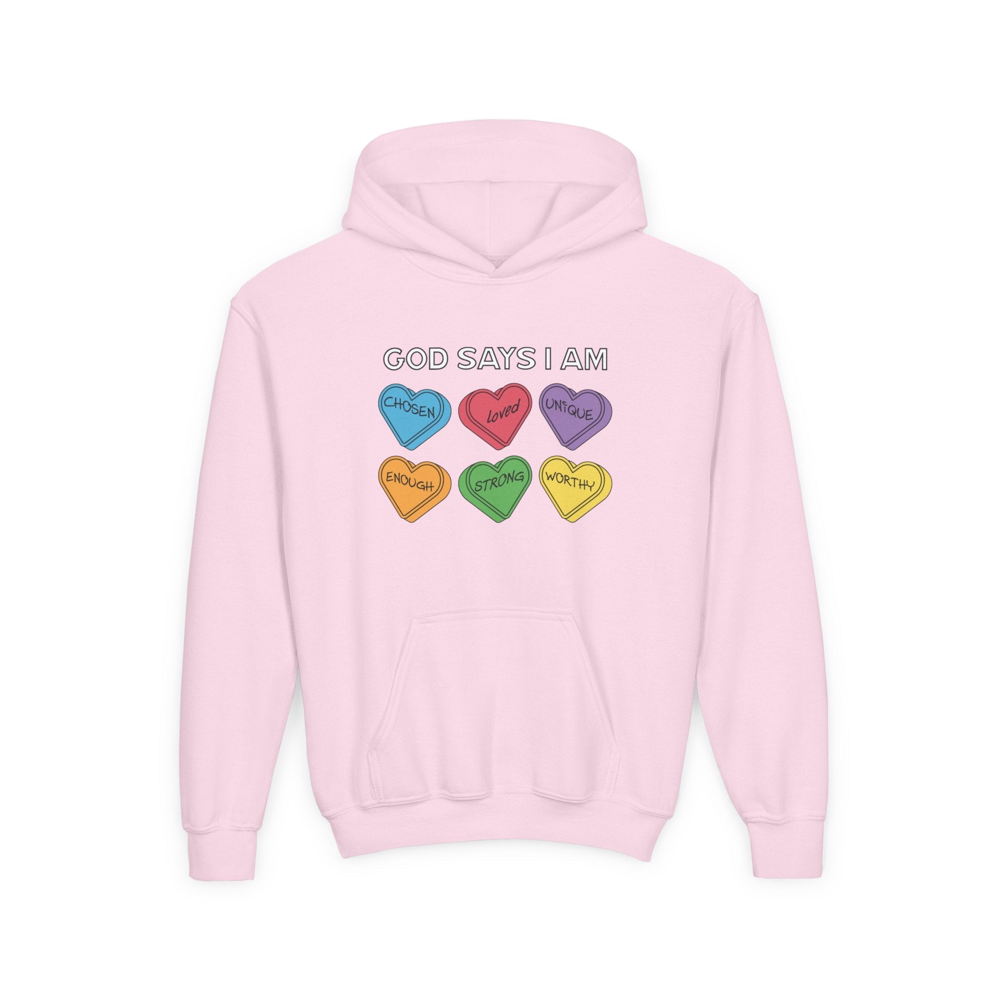 Faith Based Youth Hoodie - God Says I Am | Kids clothes by atgodanddesigns