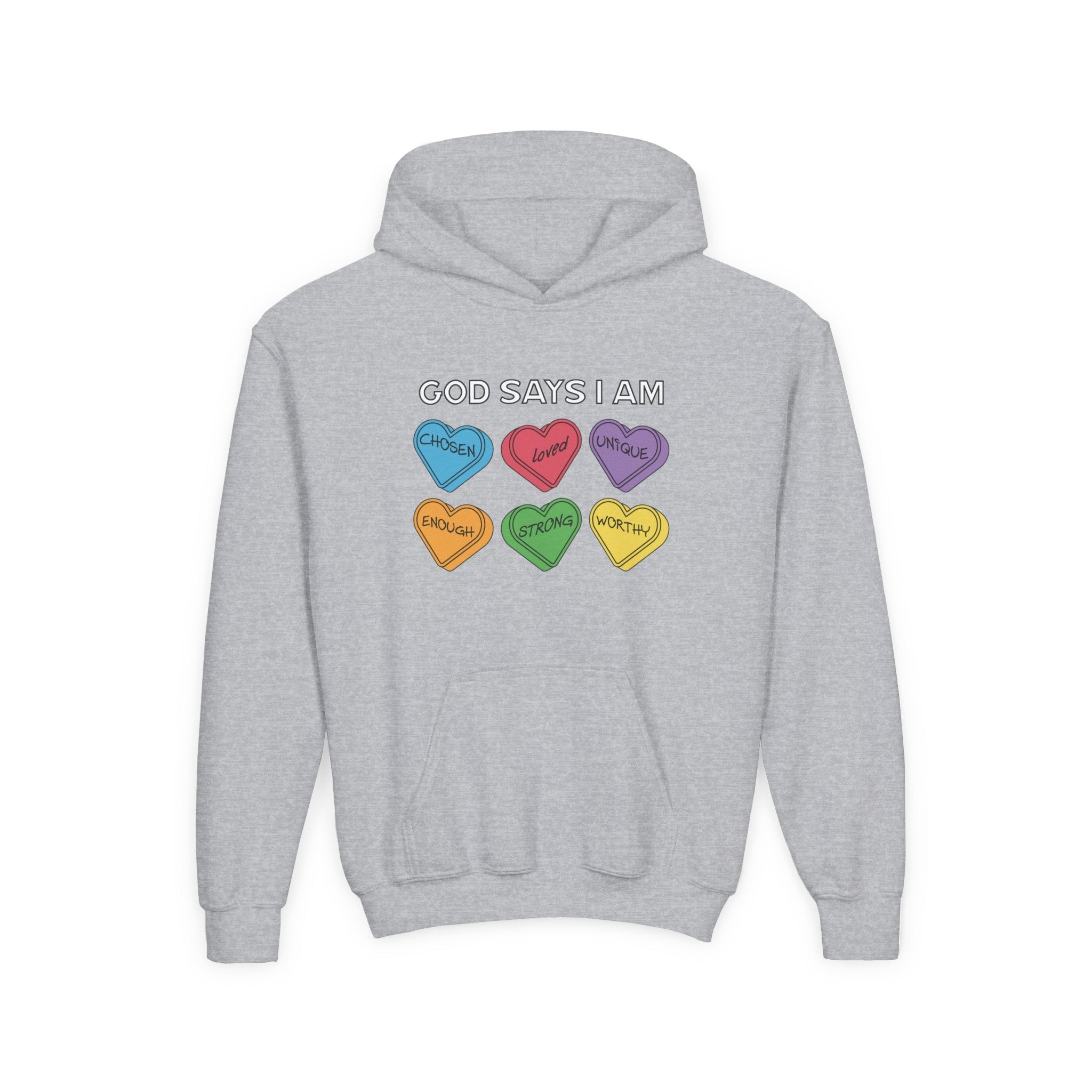 Faith Based Youth Hoodie - God Says I Am | Kids clothes by atgodanddesigns