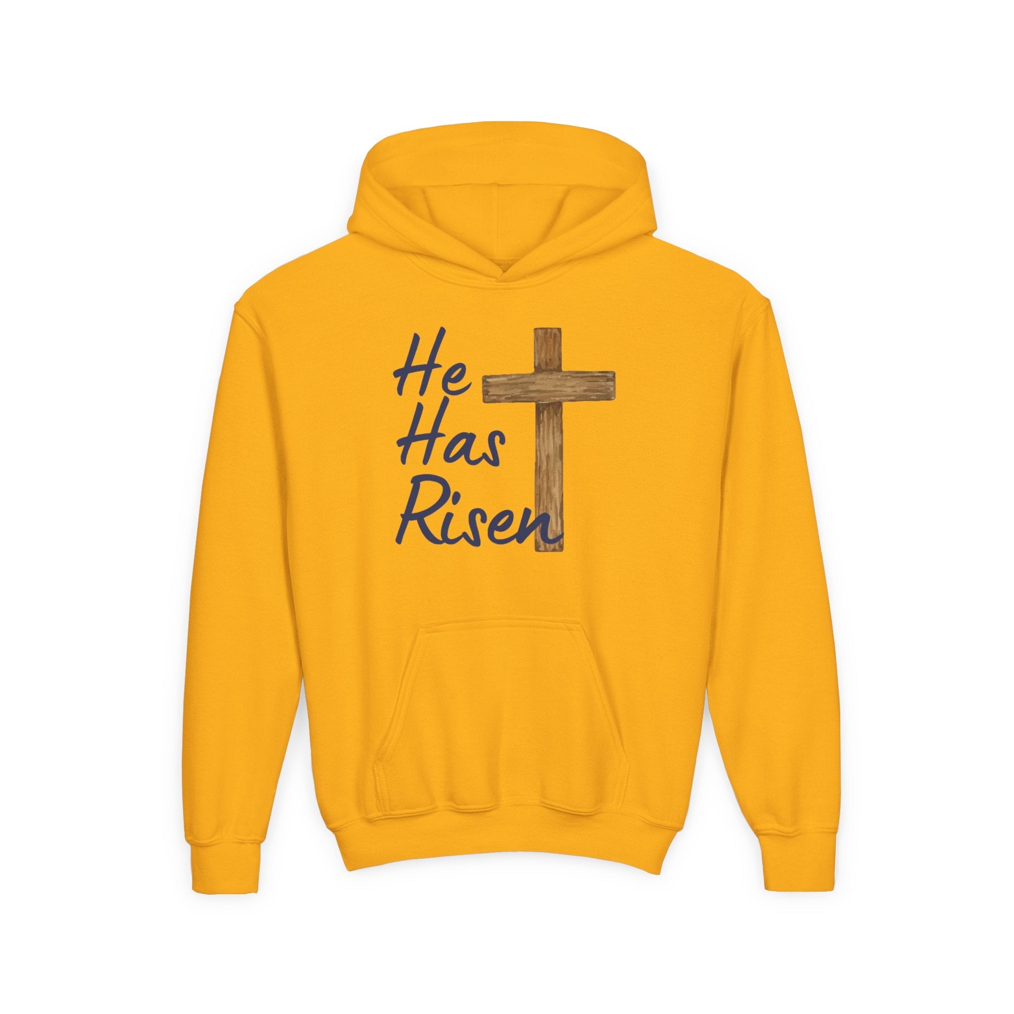 Faith Based Youth Hoodie - He Has Risen | Kids clothes by atgodanddesigns