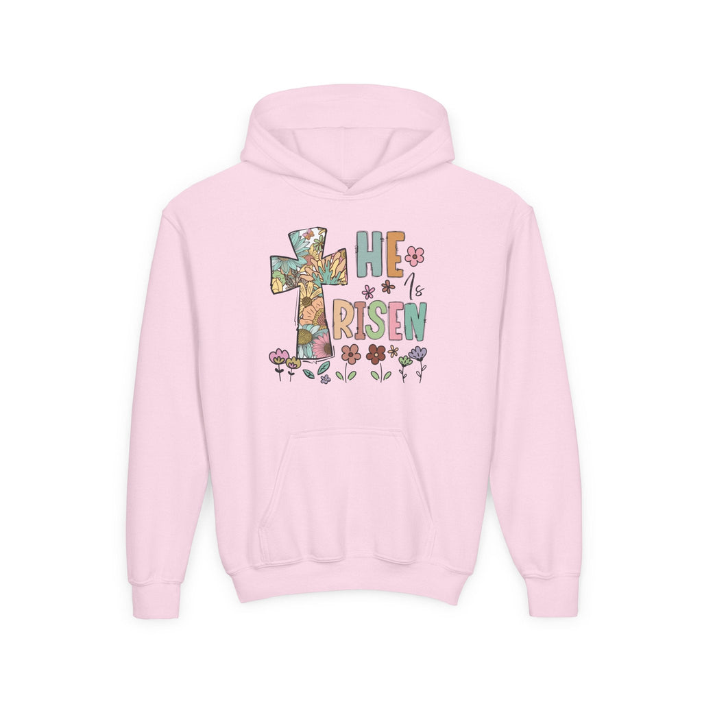 Faith Based Youth Hoodie - He Is Risen (Floral Edition) | Kids clothes by atgodanddesigns