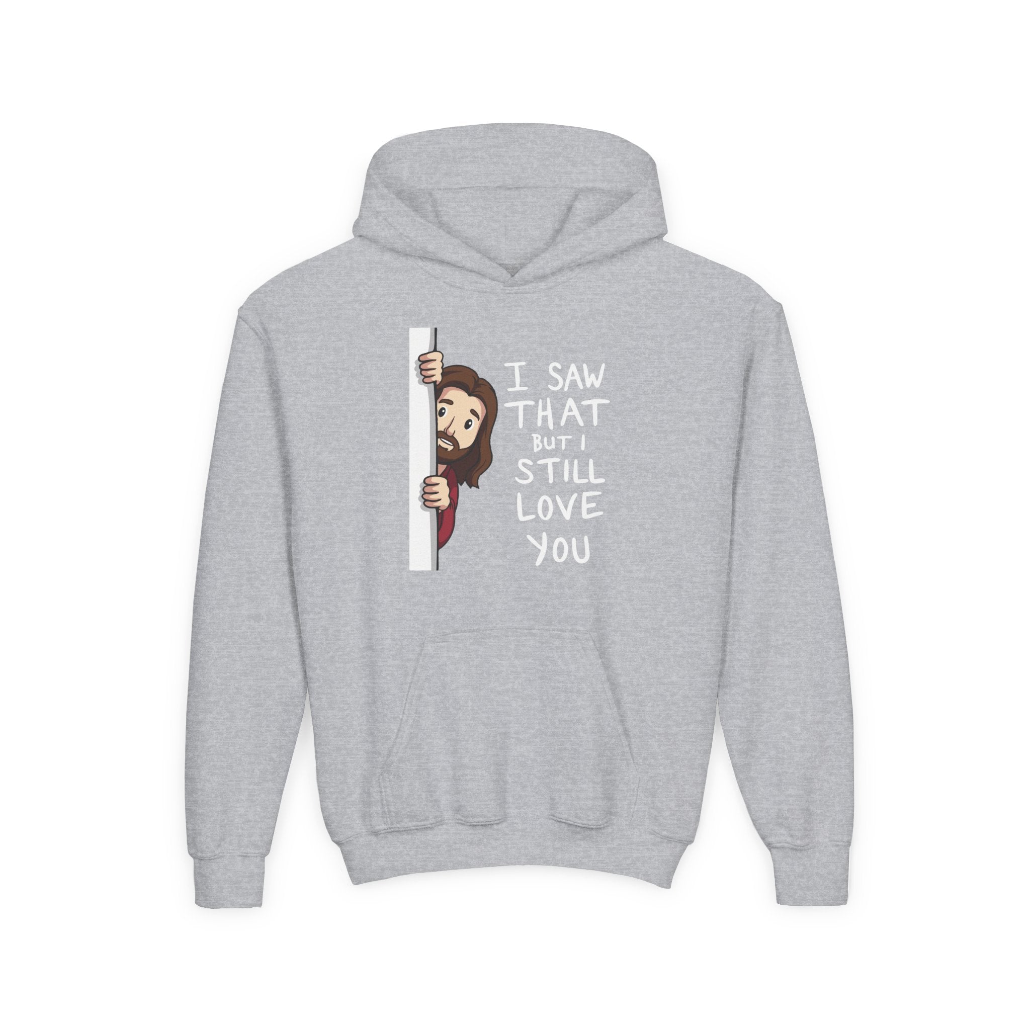Faith Based Youth Hoodie - I Saw That But I Still Love You | Kids clothes by atgodanddesigns