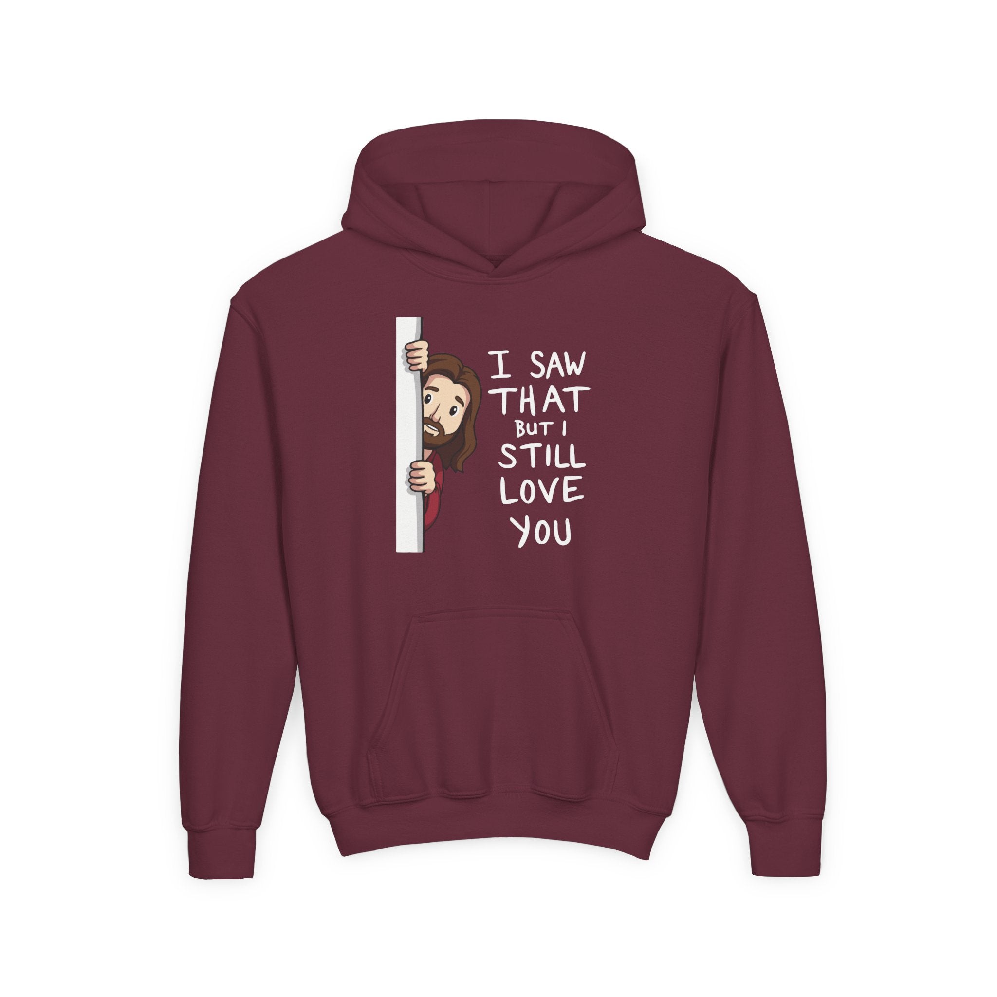 Faith Based Youth Hoodie - I Saw That But I Still Love You | Kids clothes by atgodanddesigns