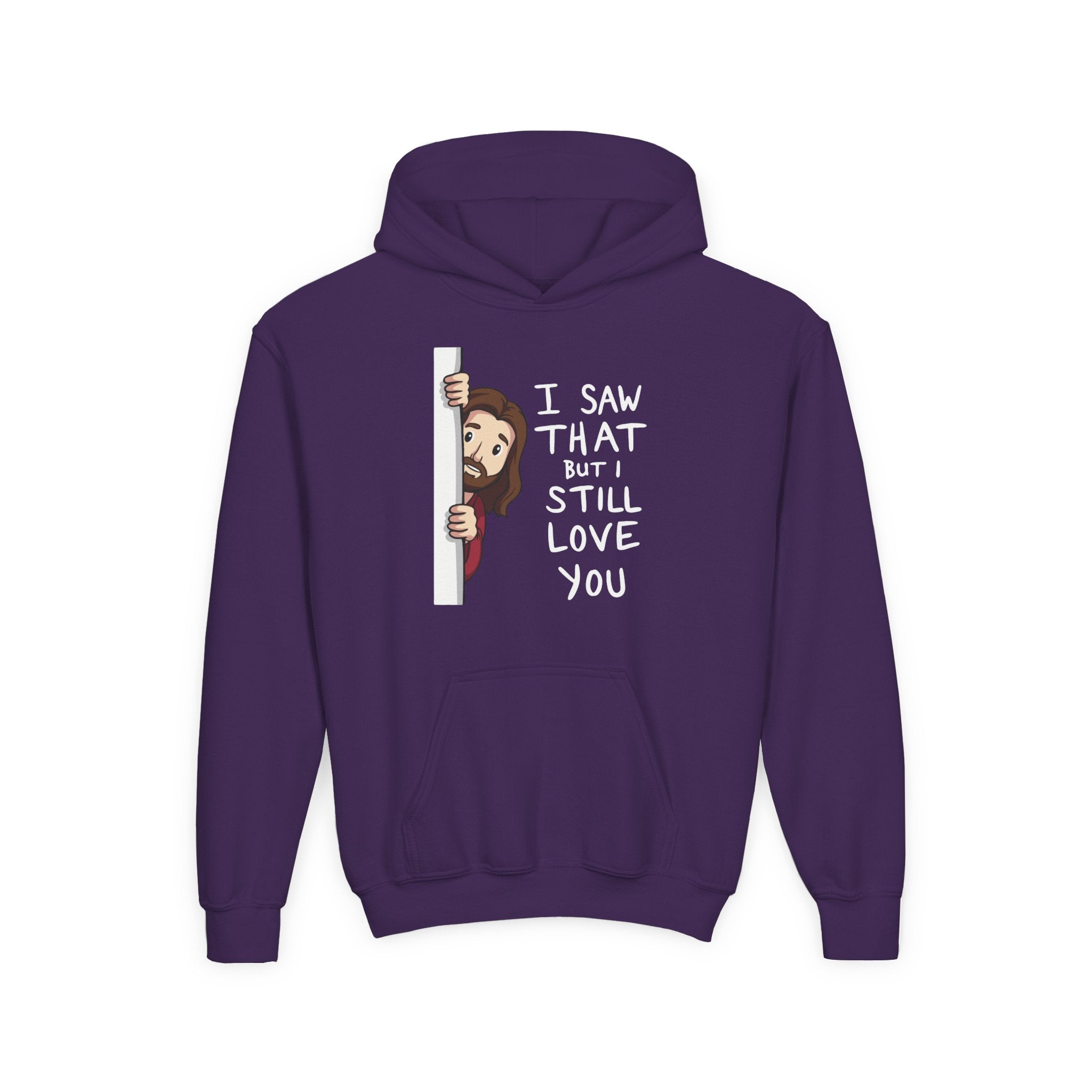 Faith Based Youth Hoodie - I Saw That But I Still Love You | Kids clothes by atgodanddesigns