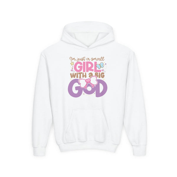 Faith Based Youth Hoodie - I'm Just A Small Girl With A Big God | Kids clothes by atgodanddesigns