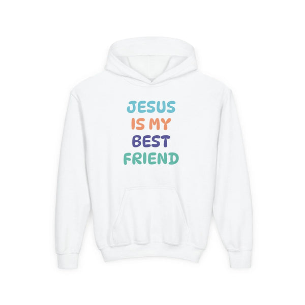 Faith Based Youth Hoodie - Jesus Is My Best Friend | Kids clothes by atgodanddesigns