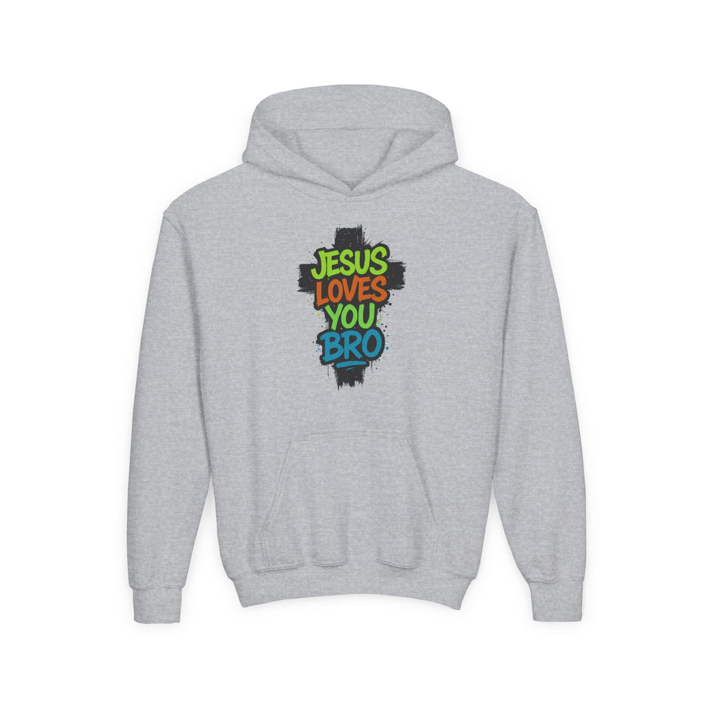 Faith Based Youth Hoodie - Jesus Loves You Bro | Kids clothes by atgodanddesigns