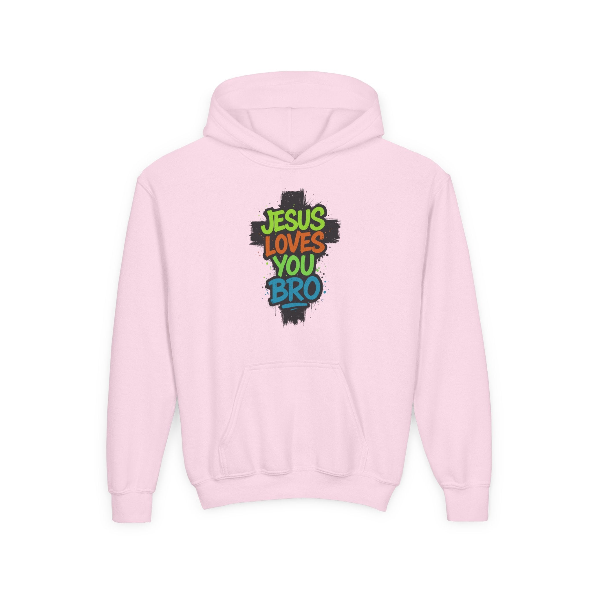 Faith Based Youth Hoodie - Jesus Loves You Bro | Kids clothes by atgodanddesigns