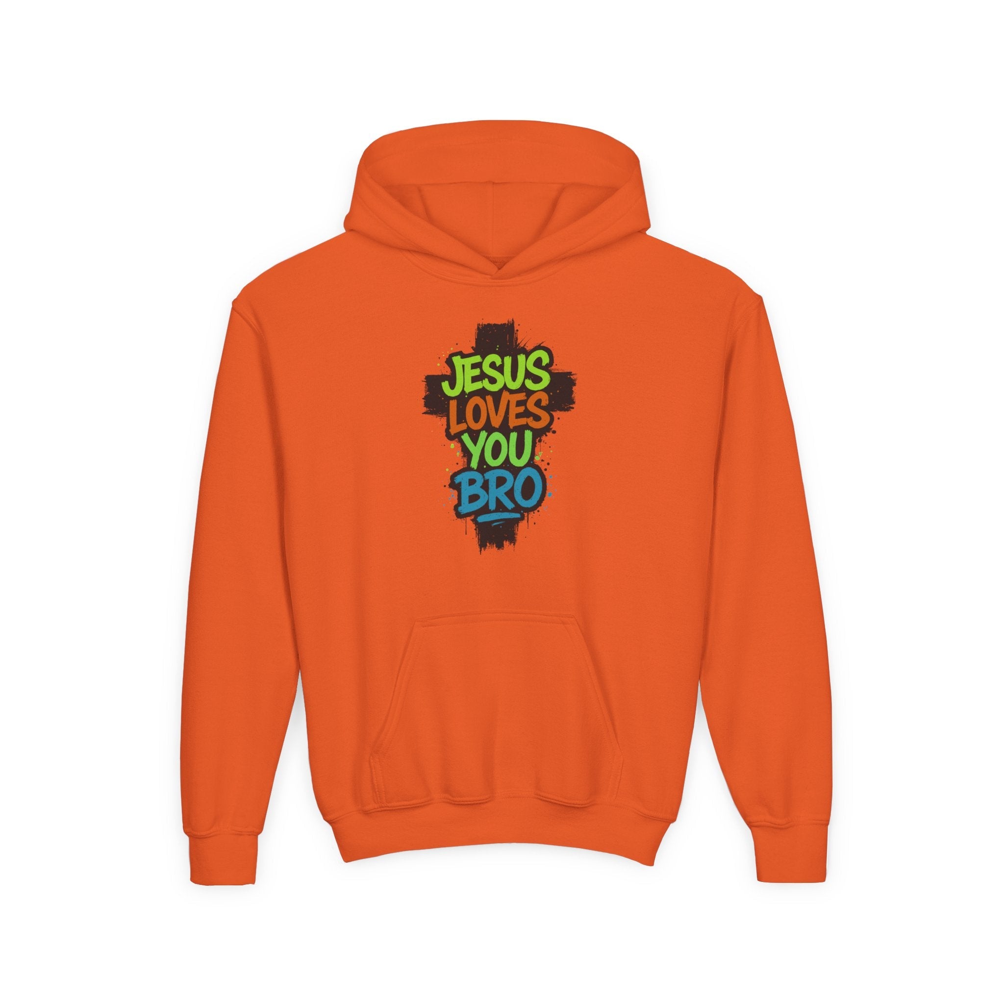 Faith Based Youth Hoodie - Jesus Loves You Bro | Kids clothes by atgodanddesigns