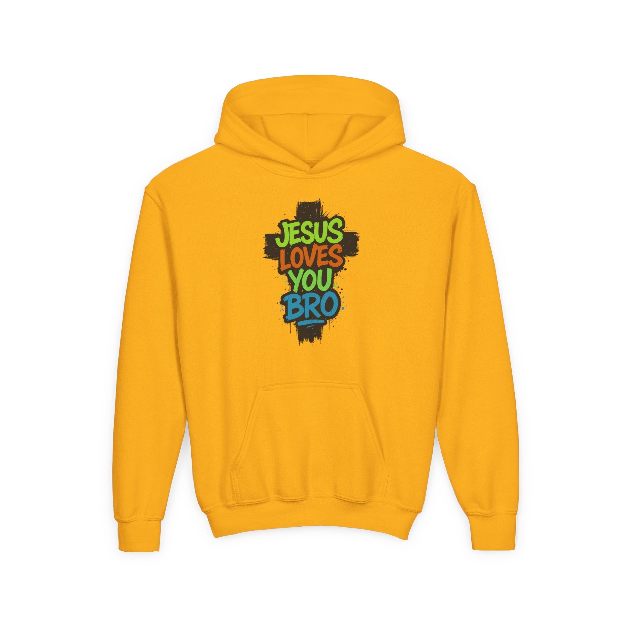 Faith Based Youth Hoodie - Jesus Loves You Bro | Kids clothes by atgodanddesigns