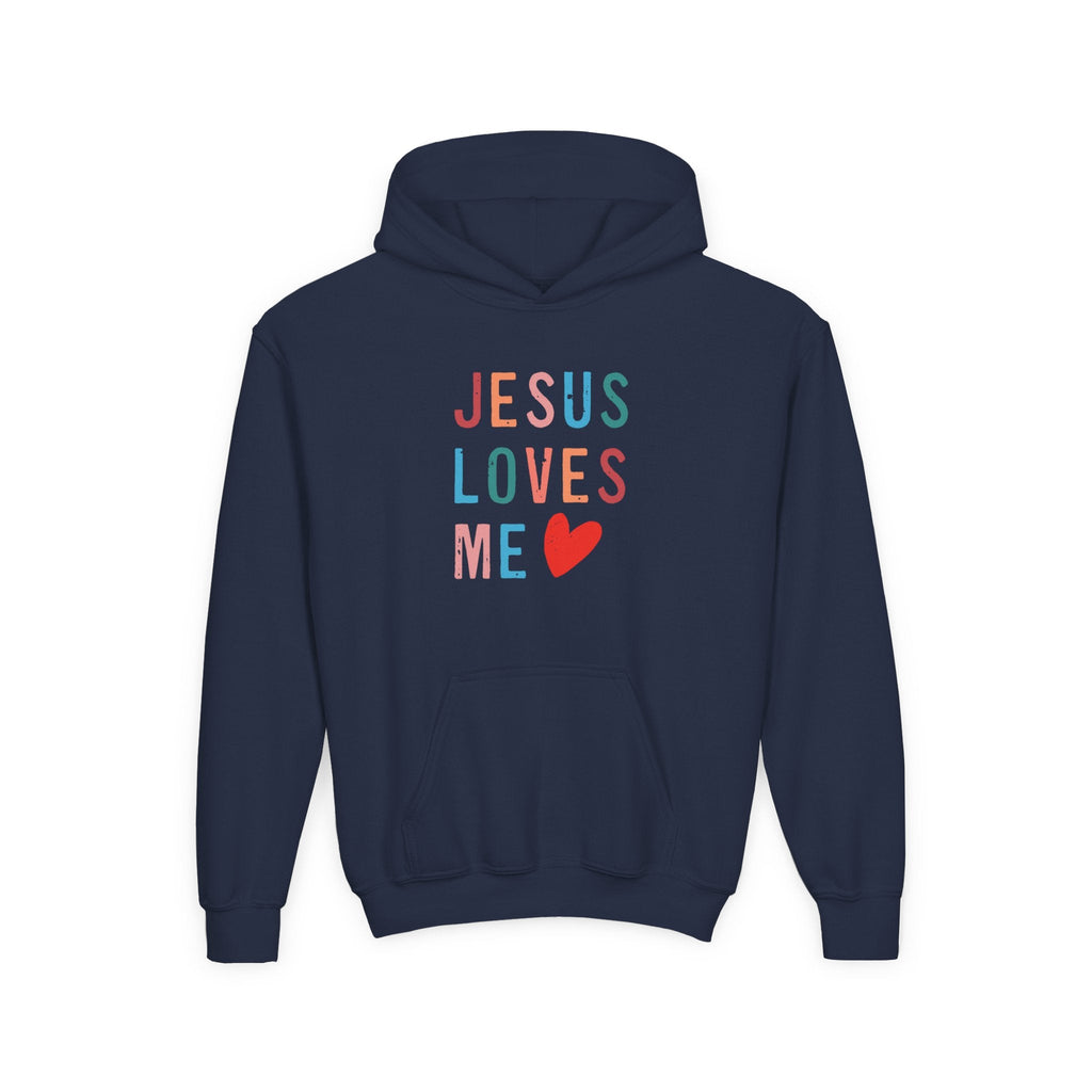 Faith Based Youth Hoodie - Jesus Loves You | Kids clothes by atgodanddesigns