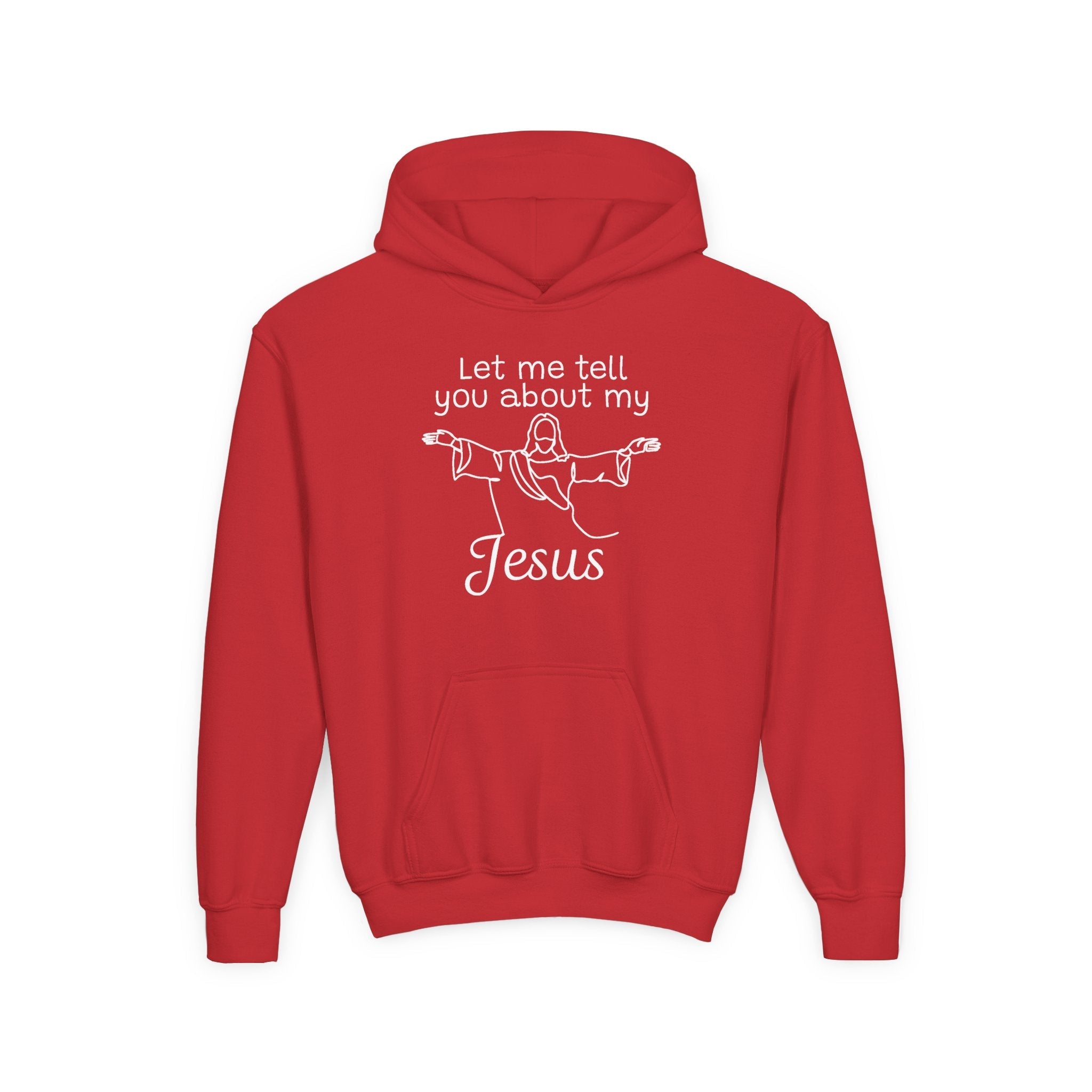 Faith Based Youth Hoodie - Let Me Tell You About My Jesus | Kids clothes by atgodanddesigns