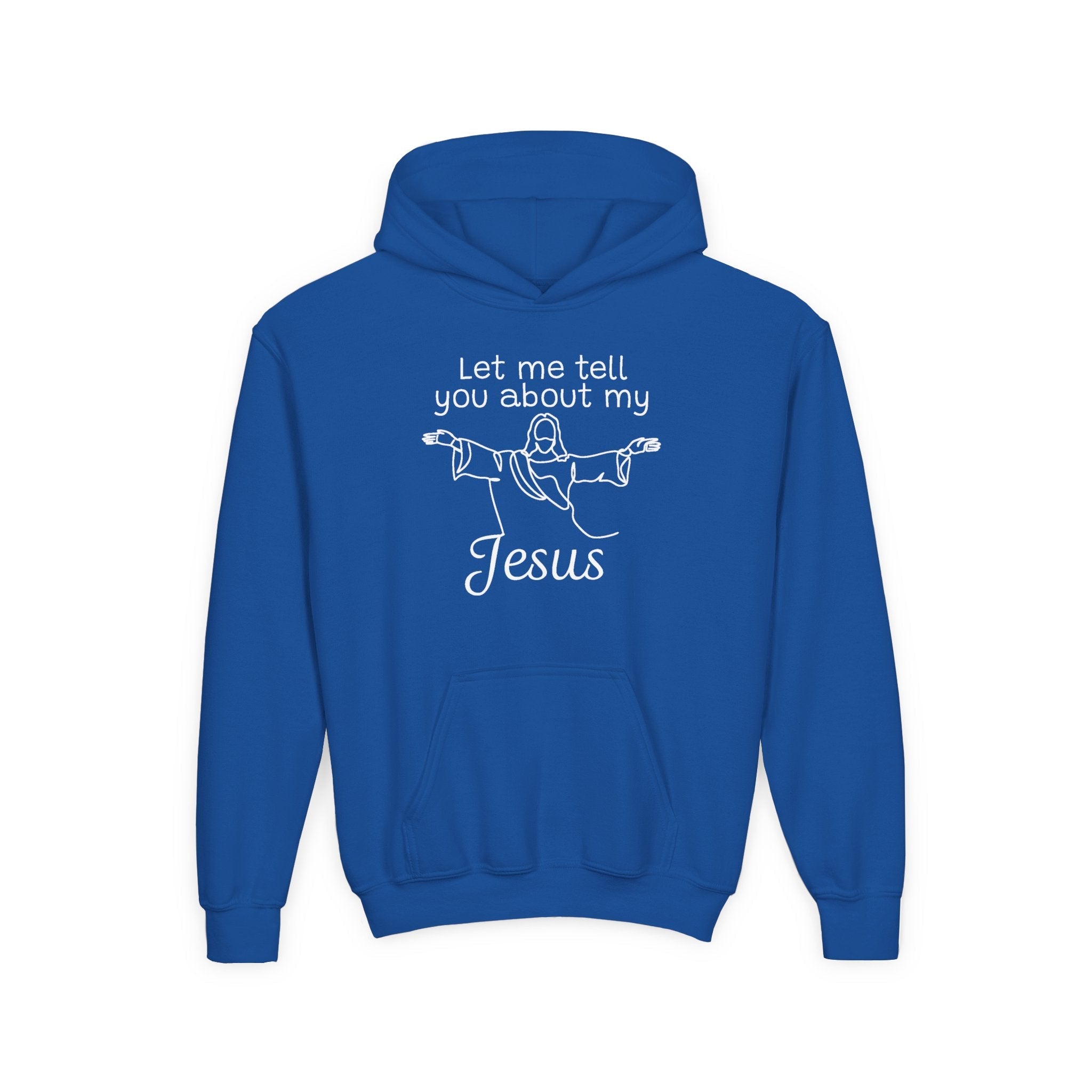 Faith Based Youth Hoodie - Let Me Tell You About My Jesus | Kids clothes by atgodanddesigns